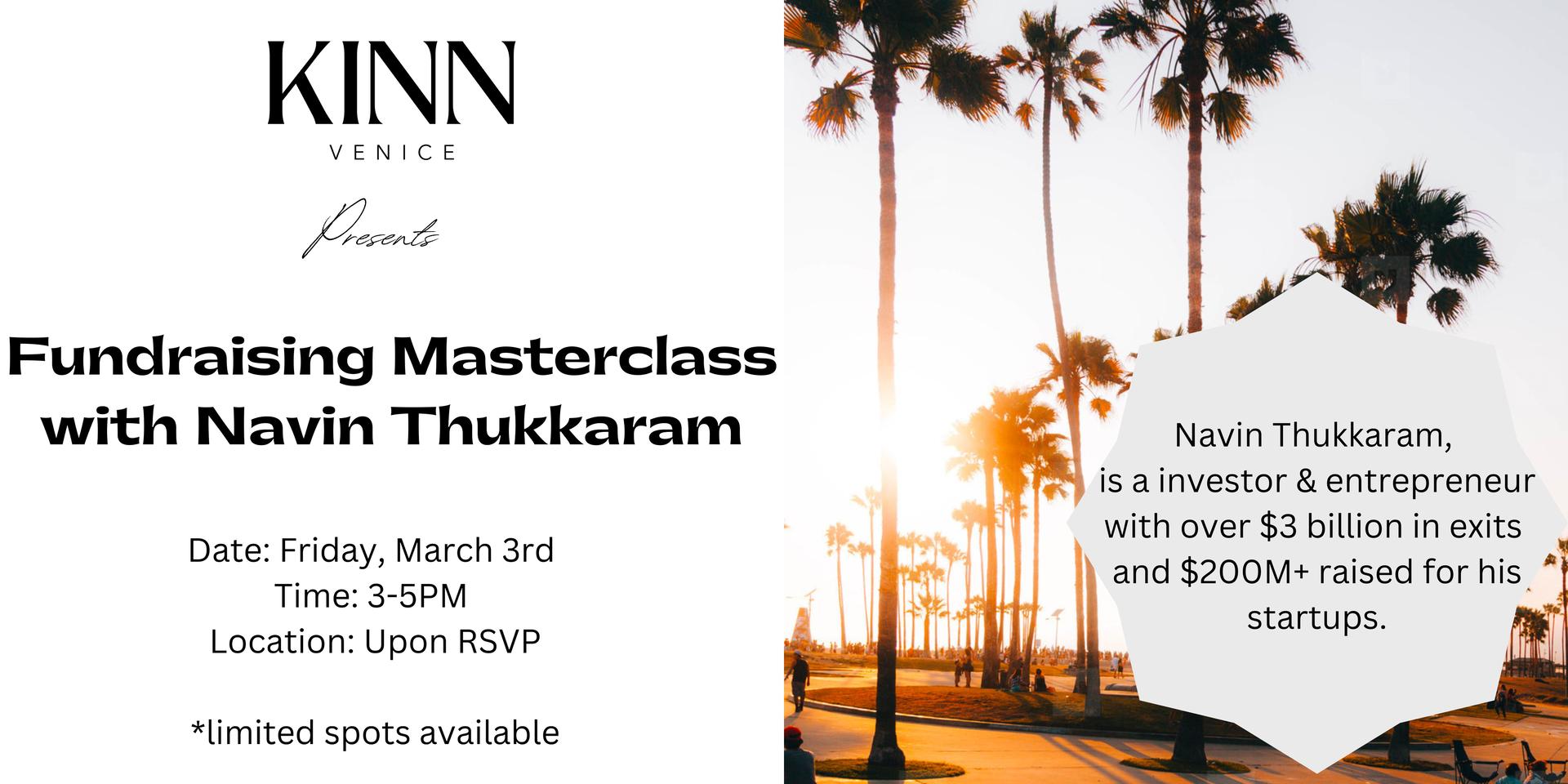 Cover Image for Fundraising Masterclass with Navin Thukkaram 