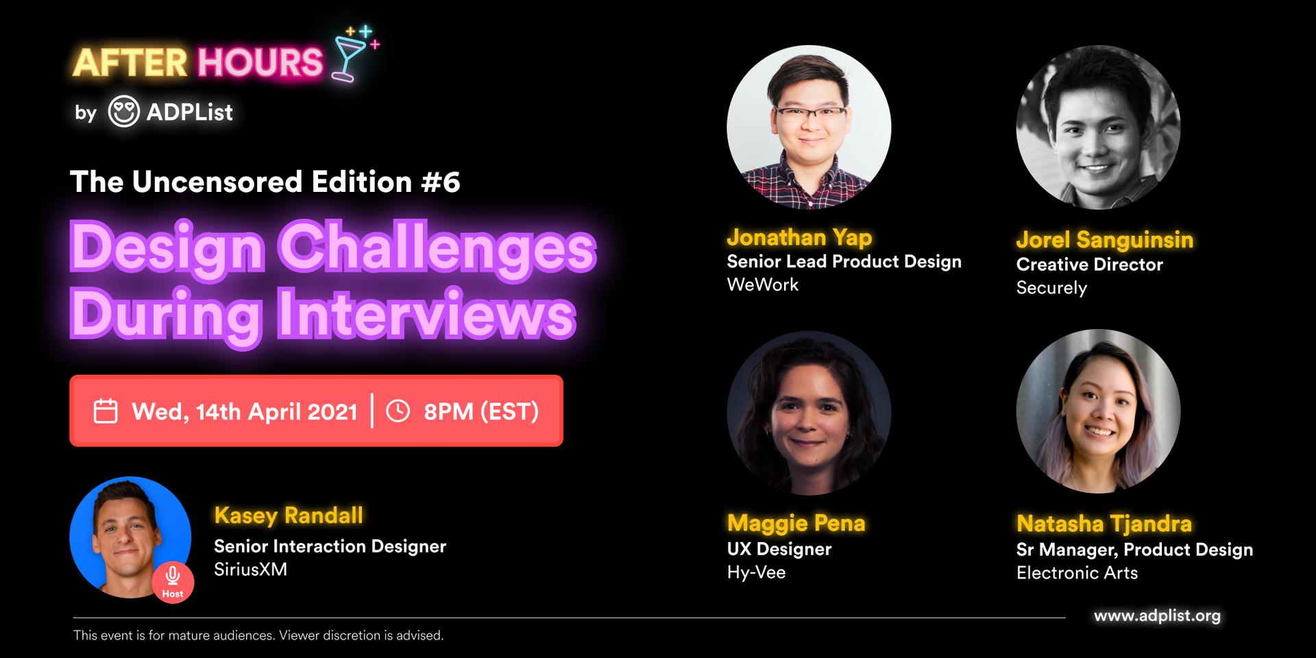 Cover Image for After Hours #6: Design Challenges During Interviews