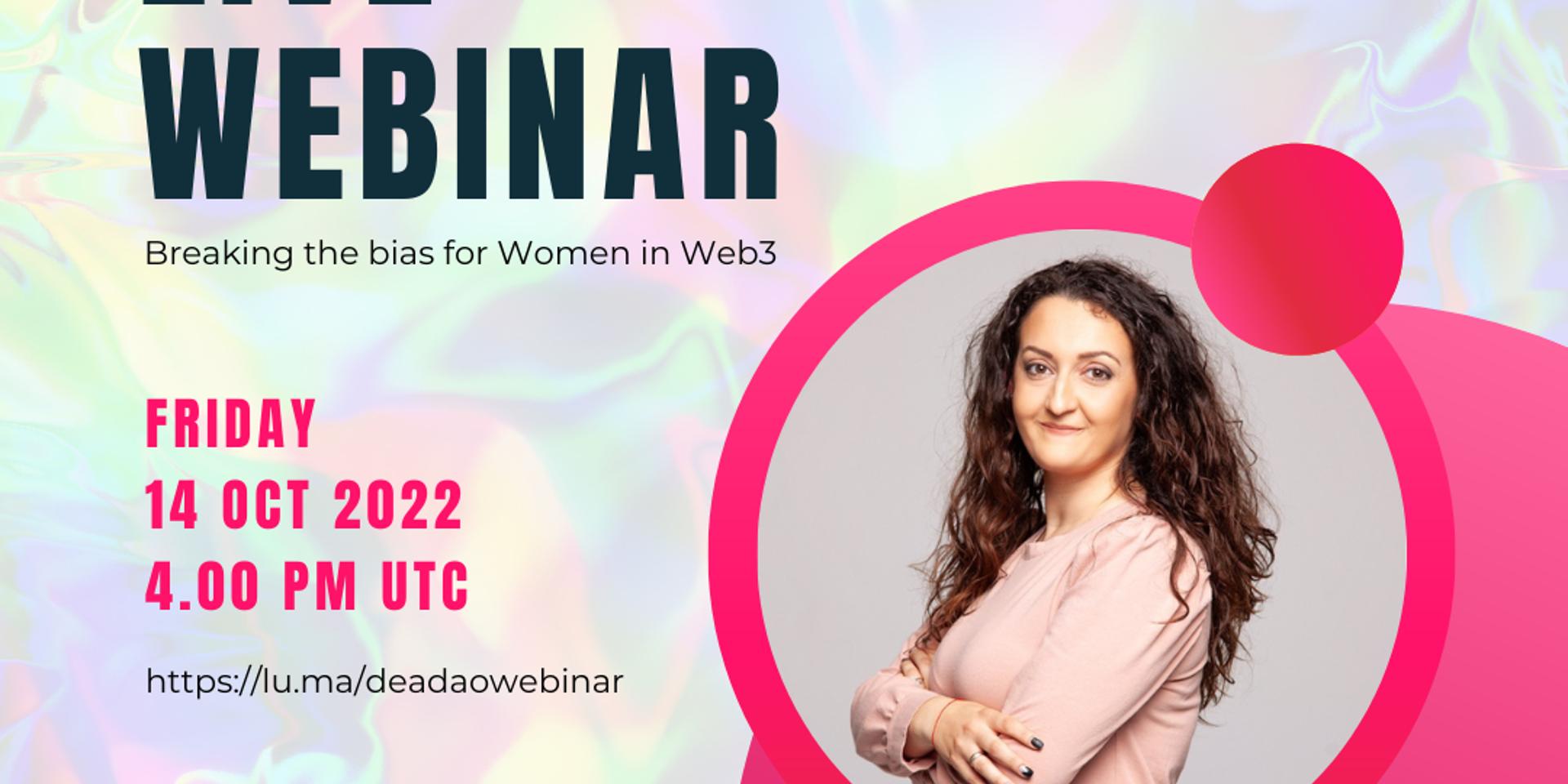 Cover Image for WEBINAR: Breaking the bias for Women in Web3