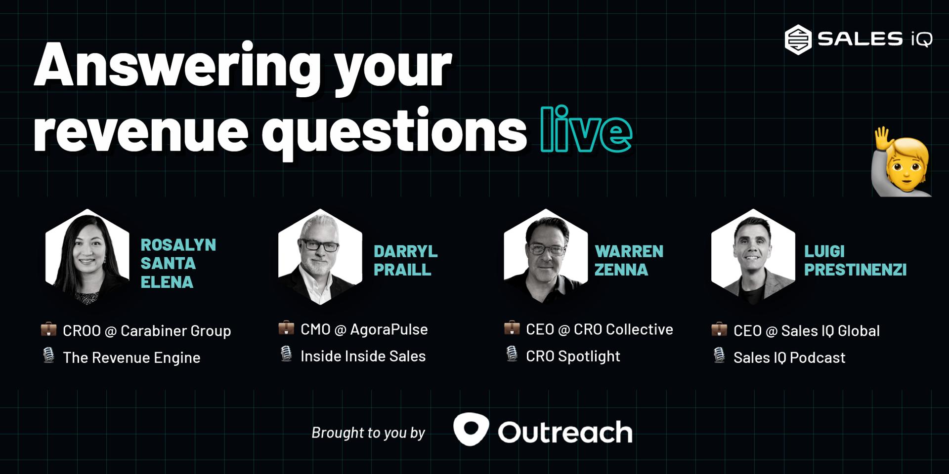Cover Image for The Revenue Engine Presents: Answering Your Revenue Questions Live