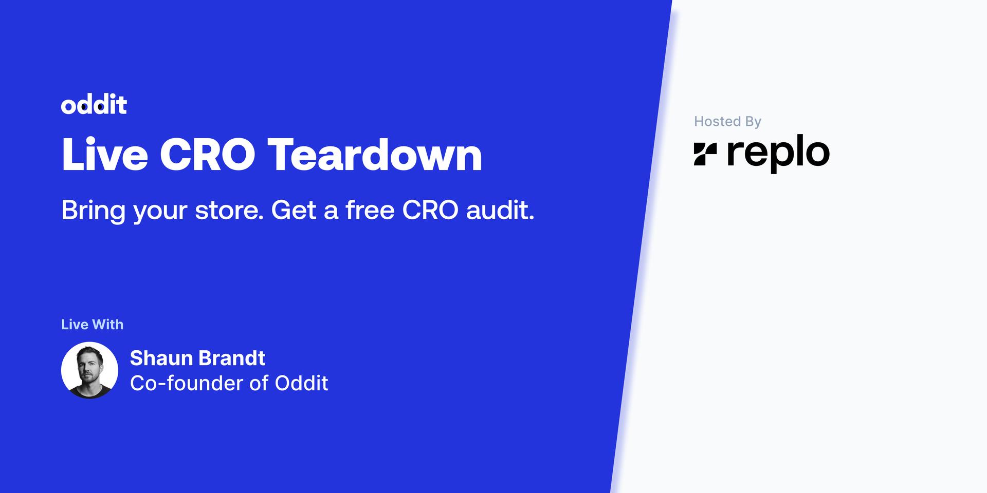 Cover Image for ◢ Live CRO Teardown with Oddit