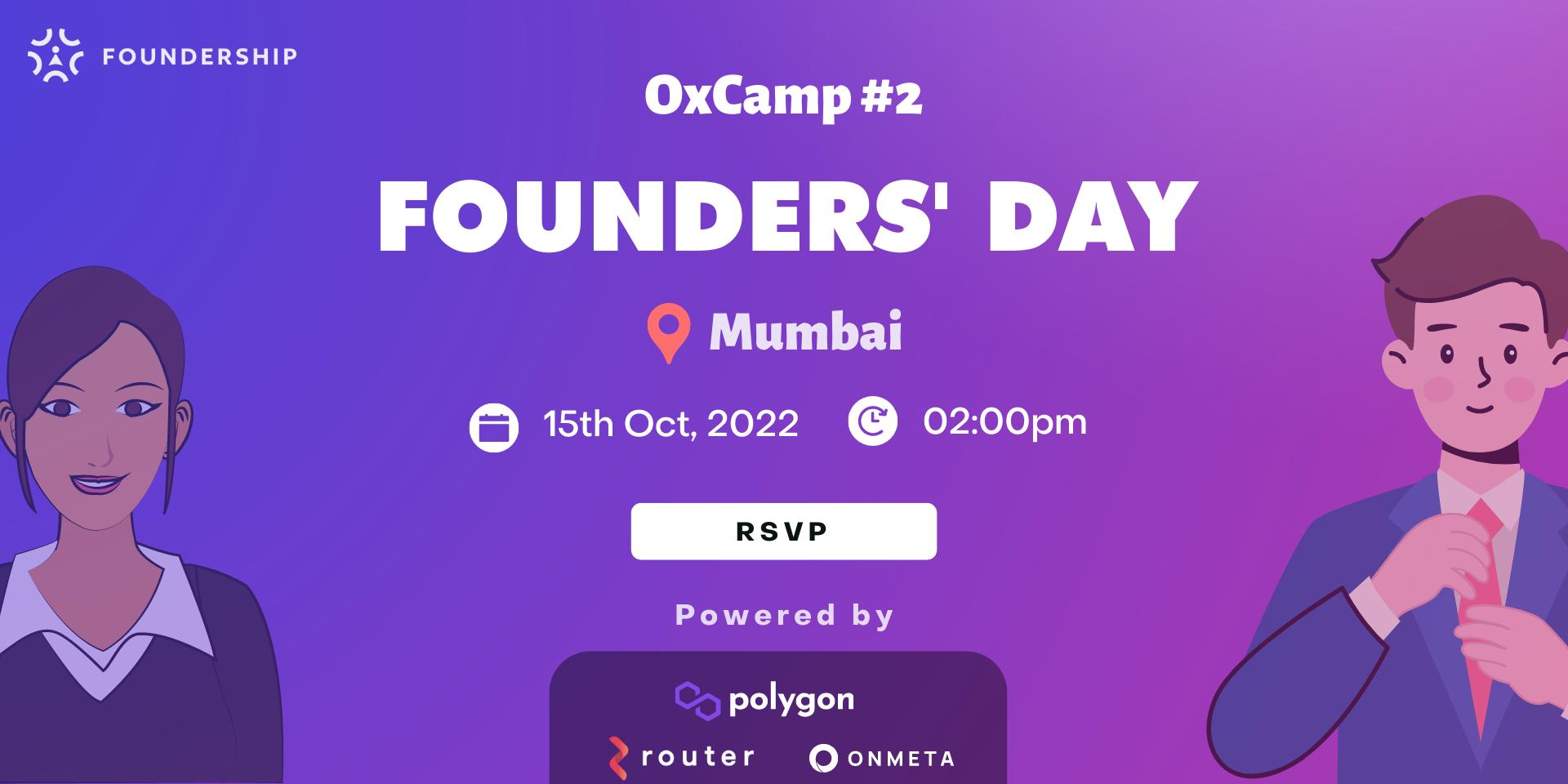 Cover Image for Founders Day - 0xCamp#2 -  Mumbai