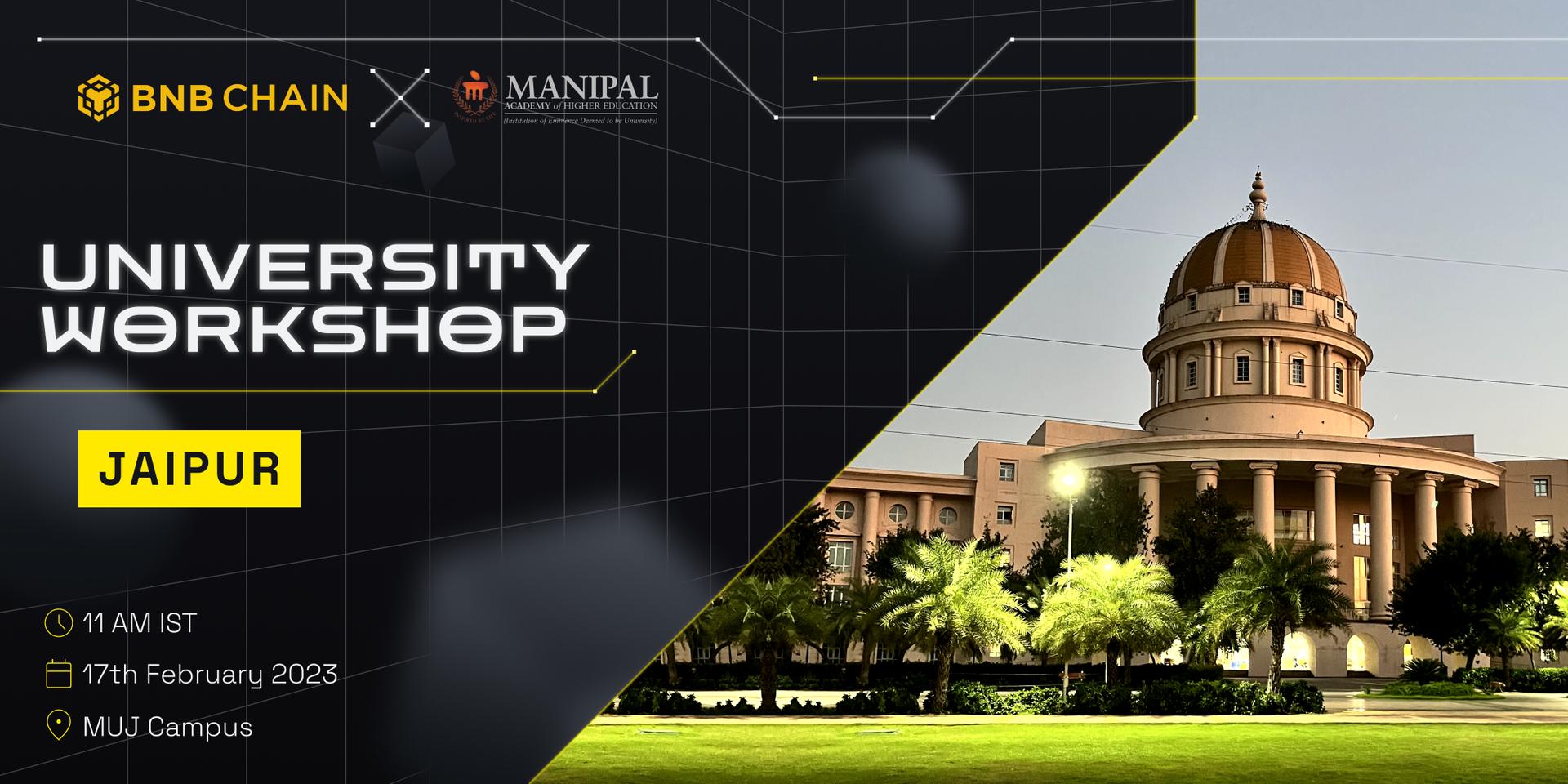 Cover Image for BNB Chain Innovation University Workshop: Manipal University Jaipur