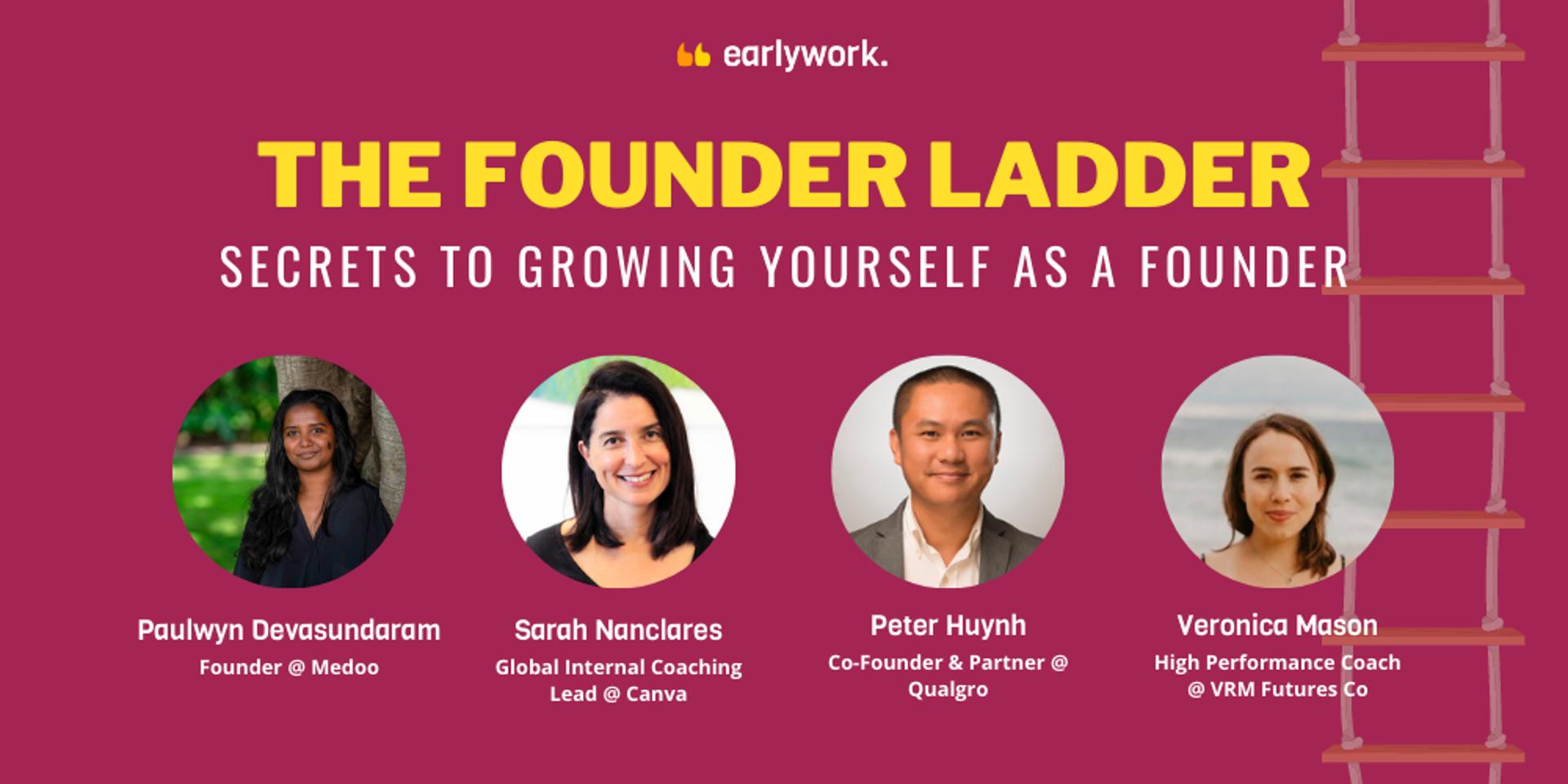 Cover Image for The Founder Ladder: Secrets to Growing Yourself as a Founder ft. Medoo
