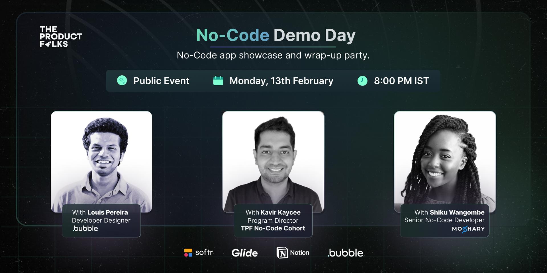 Cover Image for TPF No-Code 3 [Public Event]: Demo Day + Wrap-up party