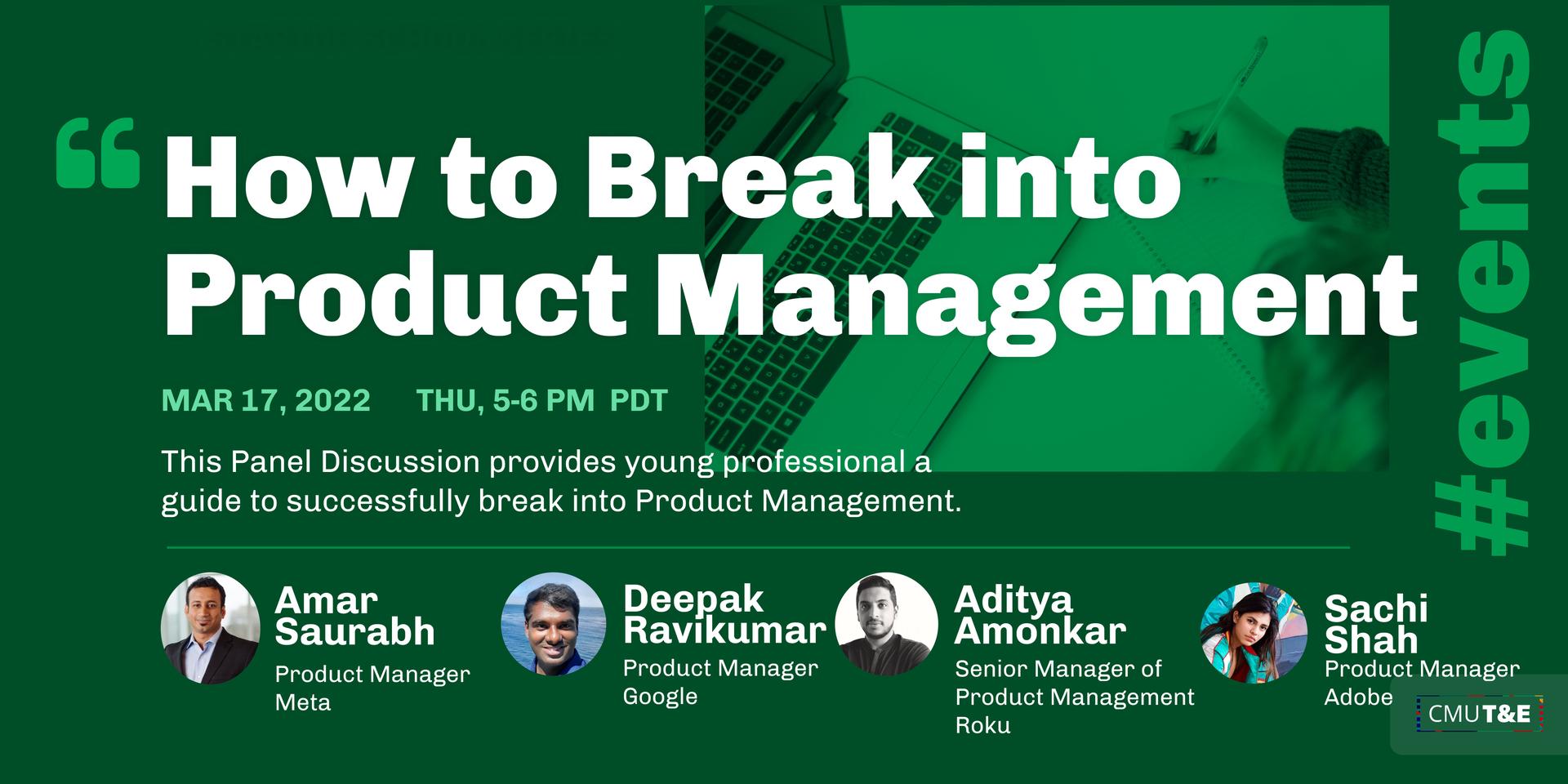 Cover Image for How to Break into Product Management