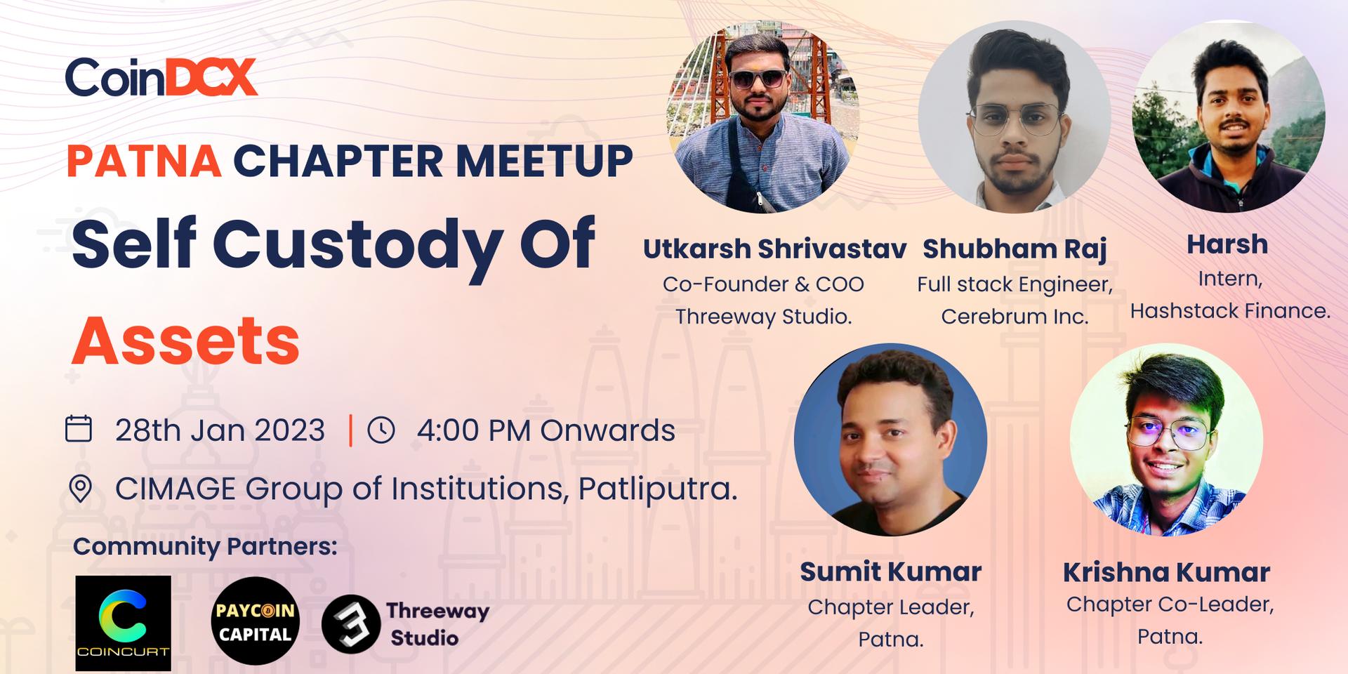 Cover Image for Patna Chapter Meetup -Self Custody of Assets