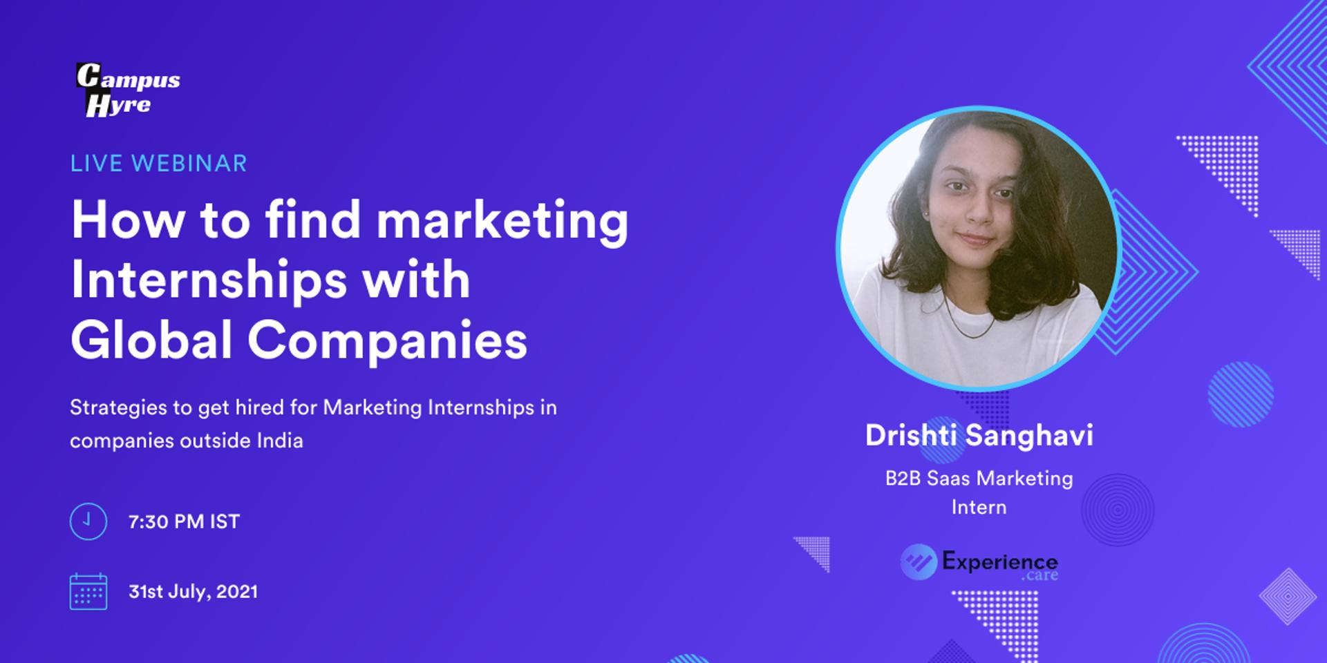 Cover Image for How to find marketing internships with Global Companies