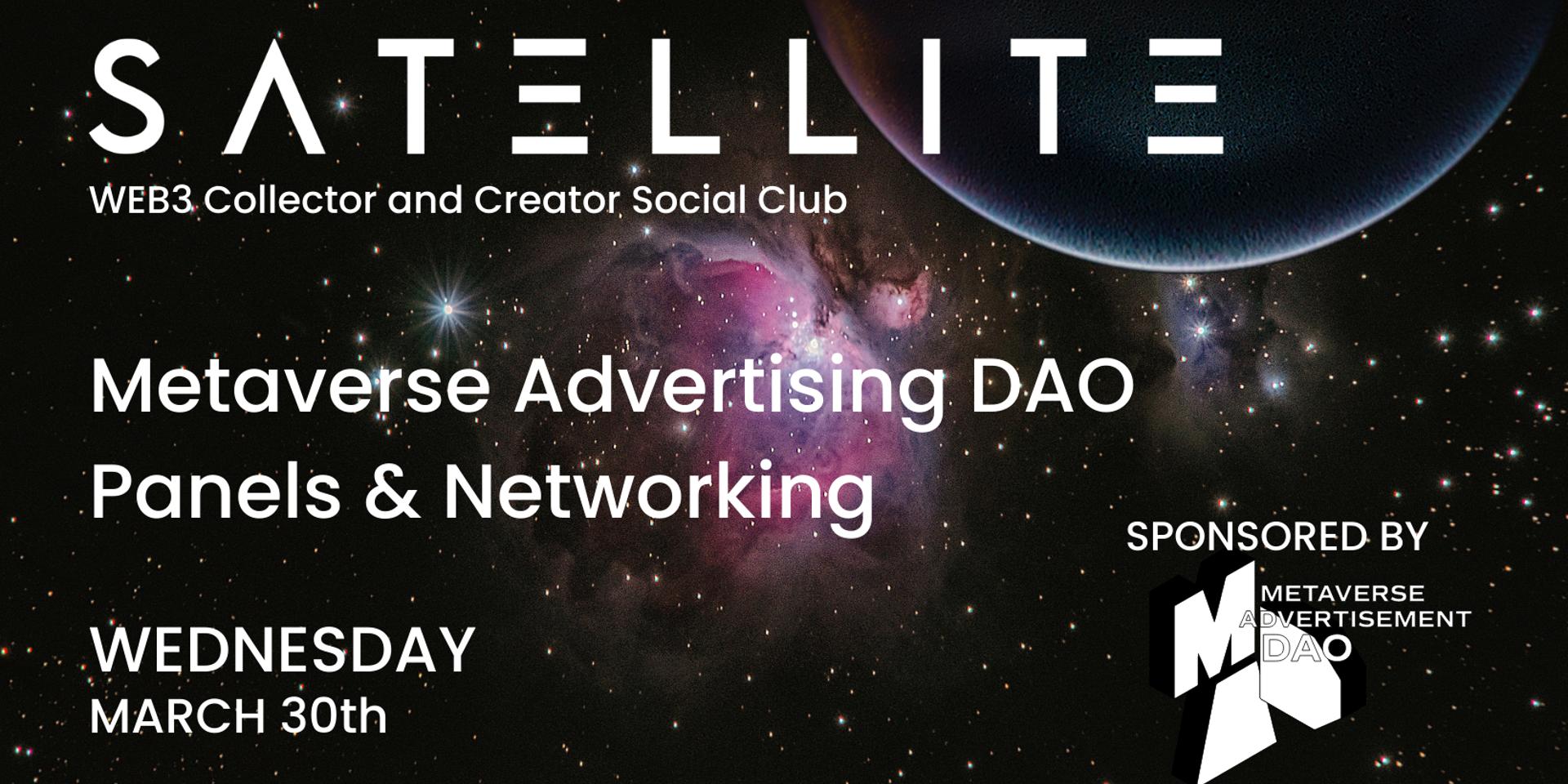 Cover Image for The Roaring 20s-Bootstrapping the Metaverse with BitSki, Metaverse Advertisement DAO, Messari Crypto and Coinfund's Metaversal.

Lunch, Panels & Networking 