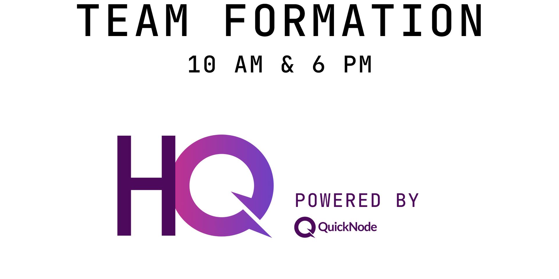 Cover Image for Team Formation for HQ QuickNode Hackers