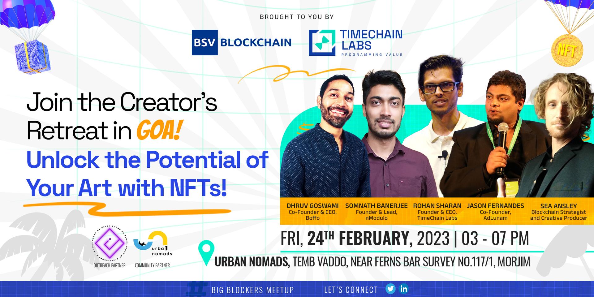 Cover Image for "Join the Creator's Retreat in Goa: Unlock the Potential of Your Art with NFTs!"