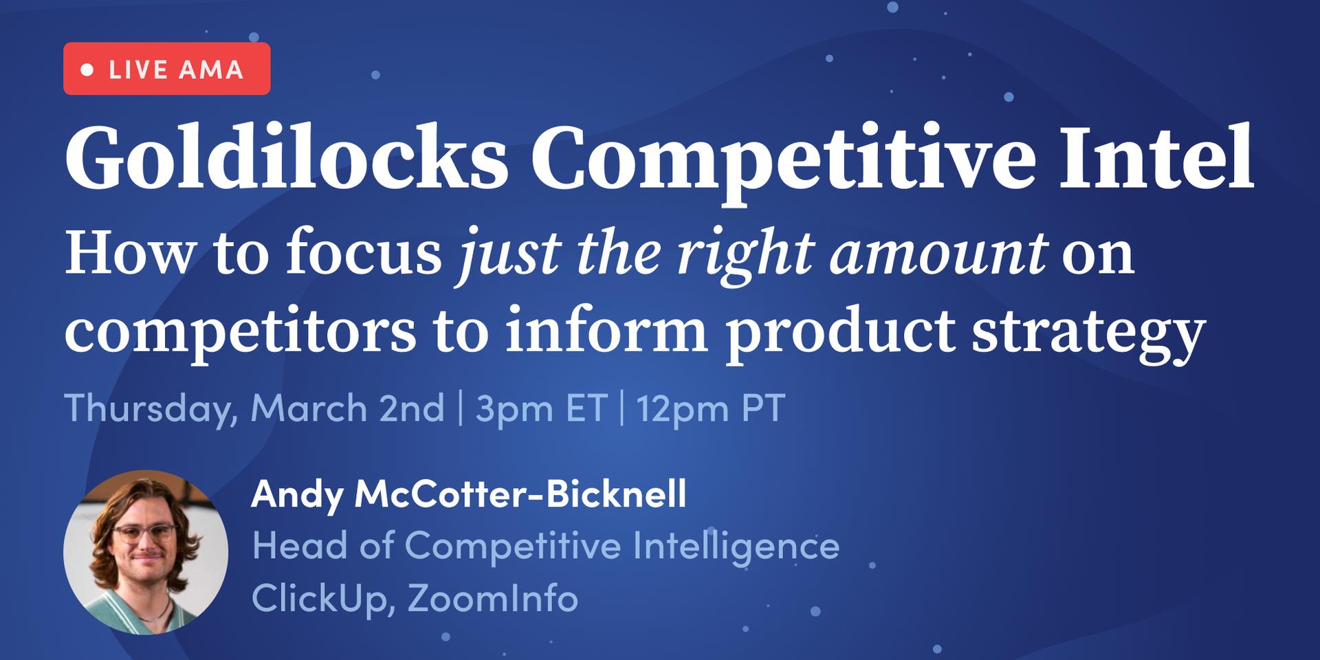 Cover Image for Competitive Intel for Product Strategy