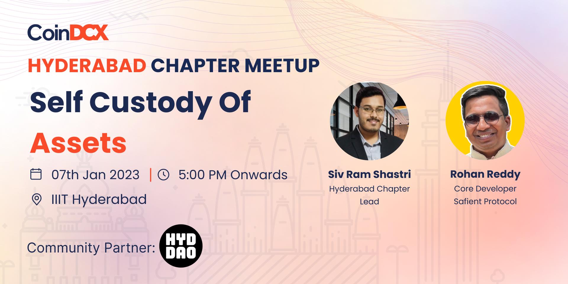 Cover Image for Hyderabad Chapter Launch- Self Custody of Assets