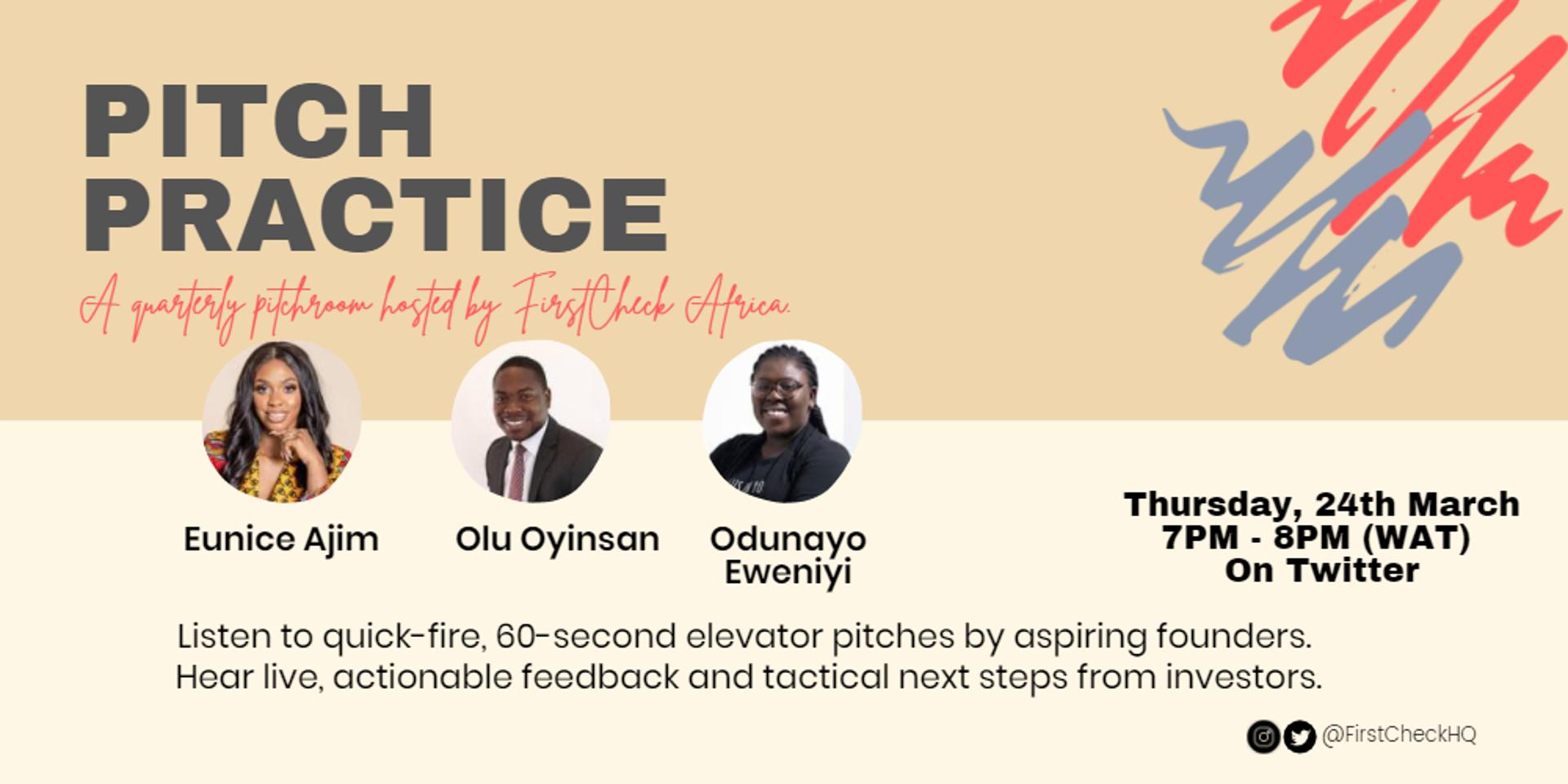Cover Image for Pitch Practice - FirstCheck Africa's Quarterly Pitch Room