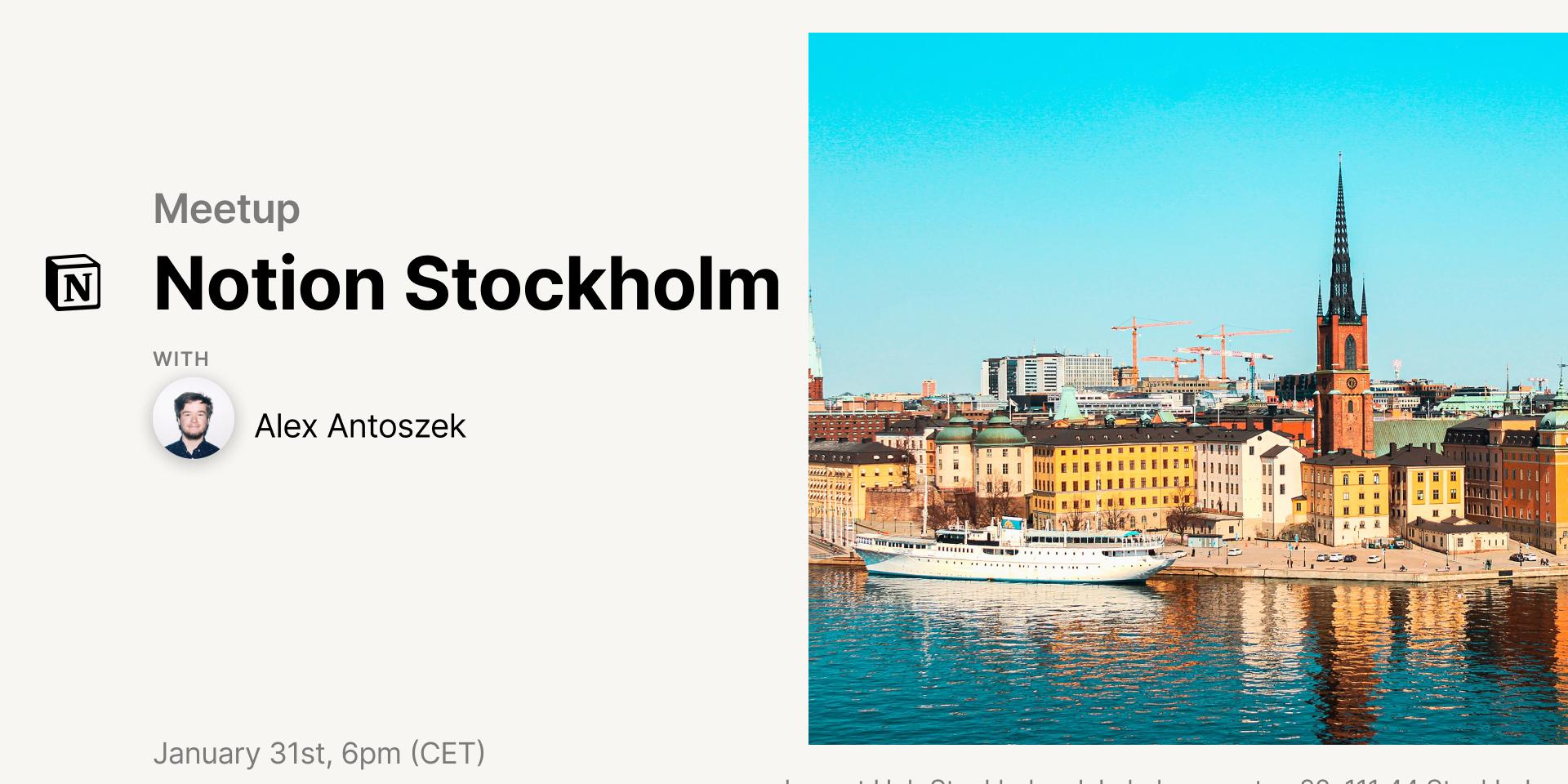 Cover Image for Notion Stockholm meetup