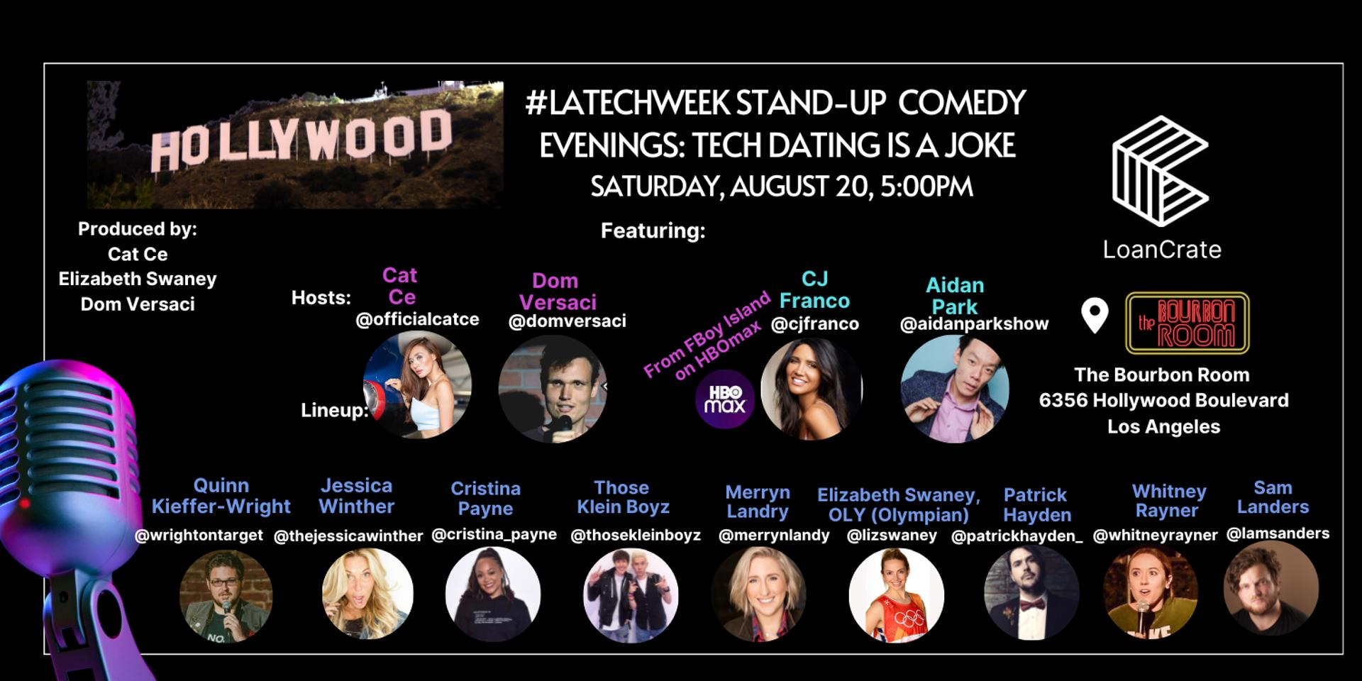 Cover Image for #LATechWeek Stand-Up Comedy Evenings: Tech Dating is a Joke Show  