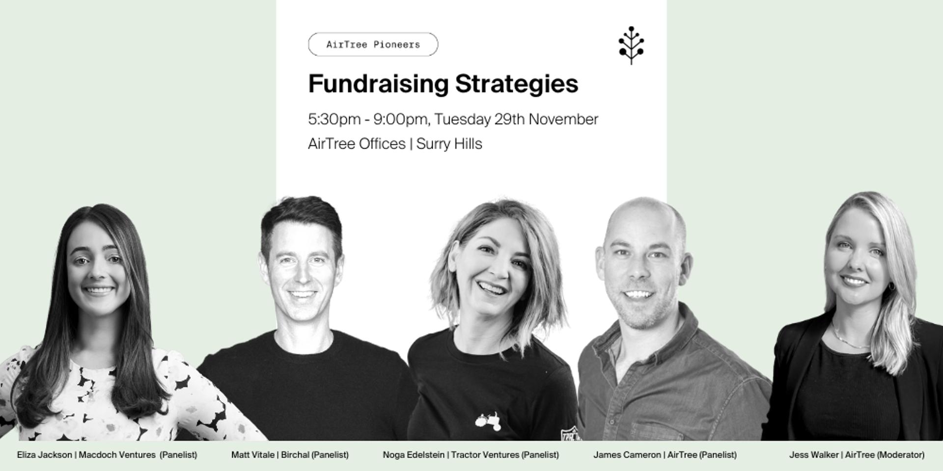 Cover Image for AirTree Pioneers | Panel Discussion: Fundraising Strategies 