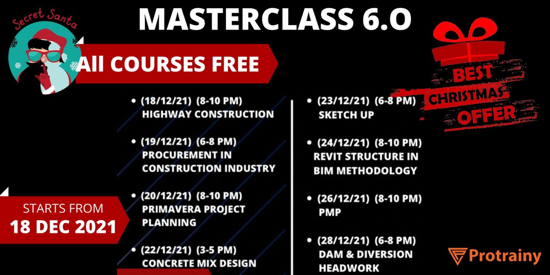 Cover Image for FREE Training 8 Topic Masterclass 6.0-Civil Engineering (PROTRAINY)