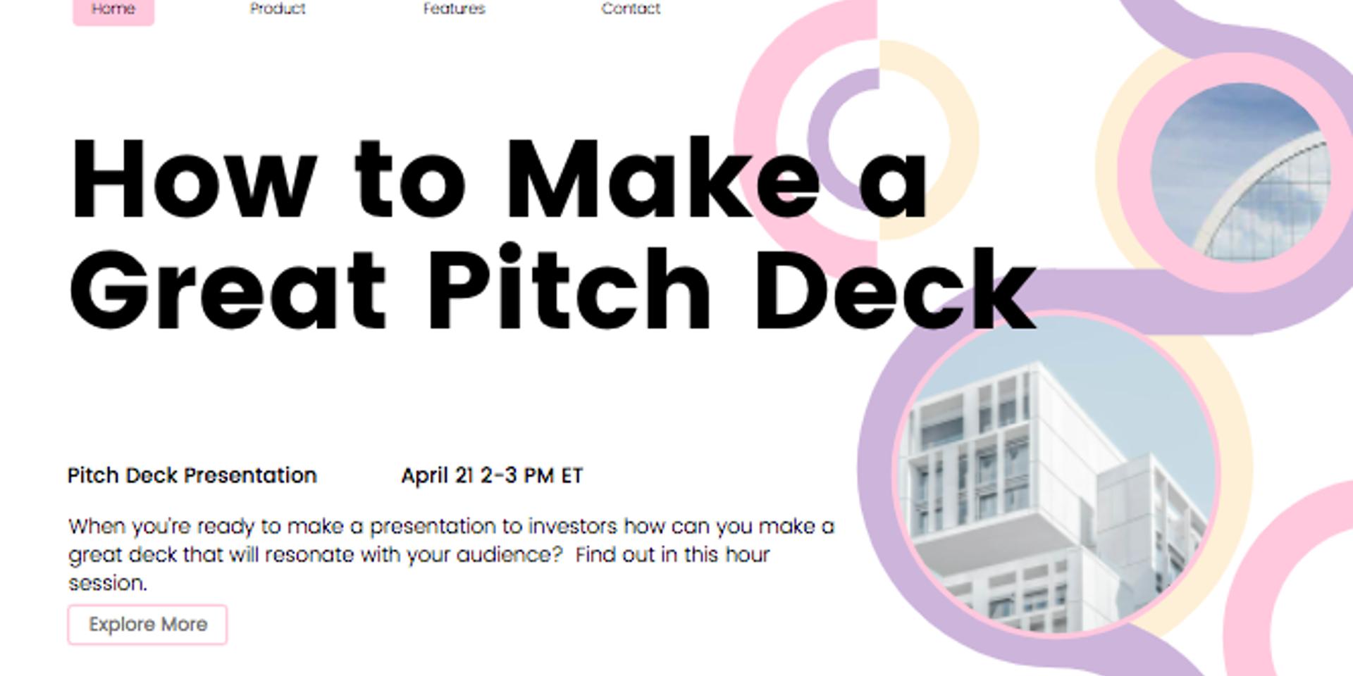 Cover Image for HOW TO MAKE A GREAT PITCH DECK