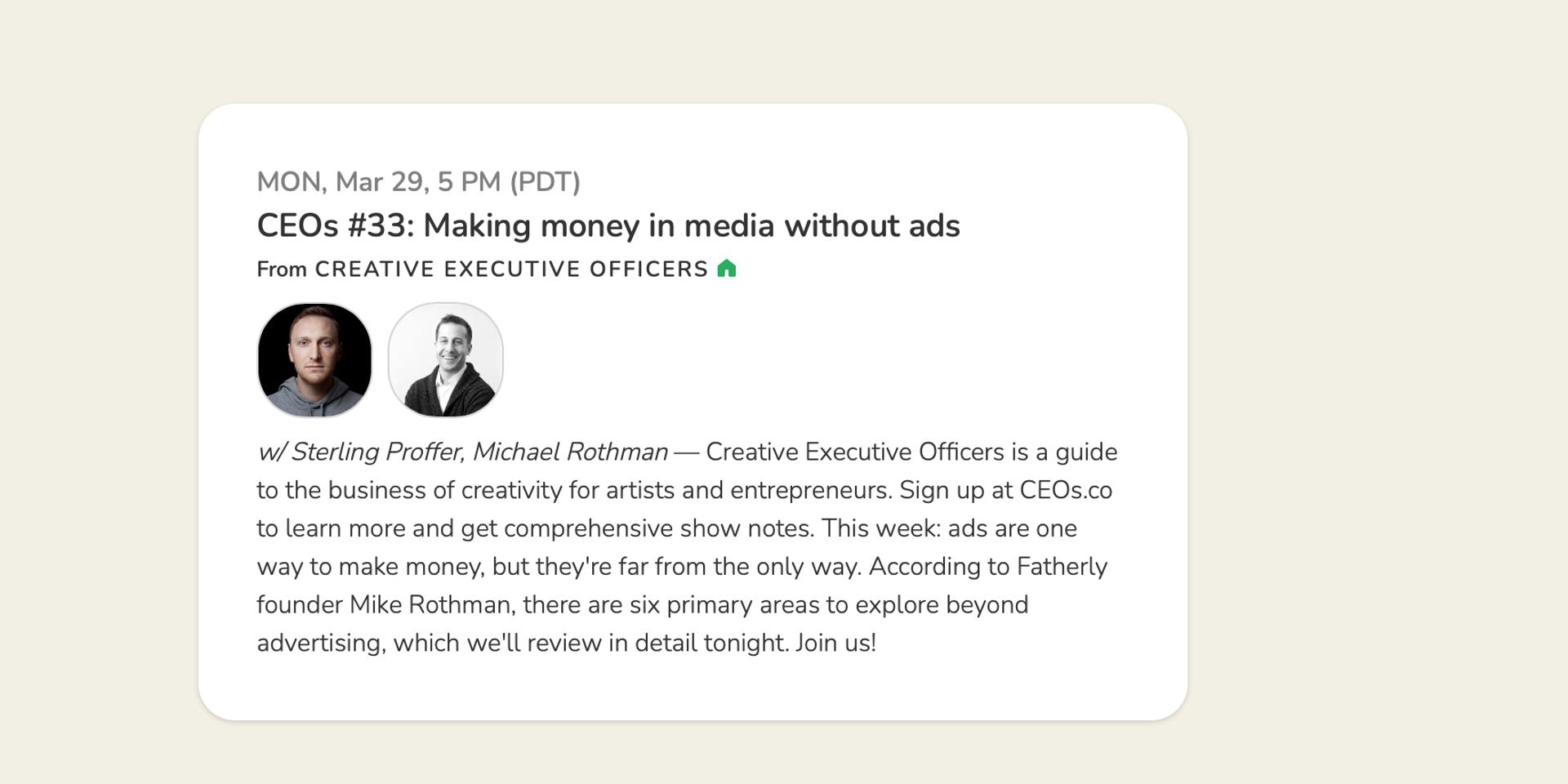 Cover Image for CEOs #33: Making money in media without ads