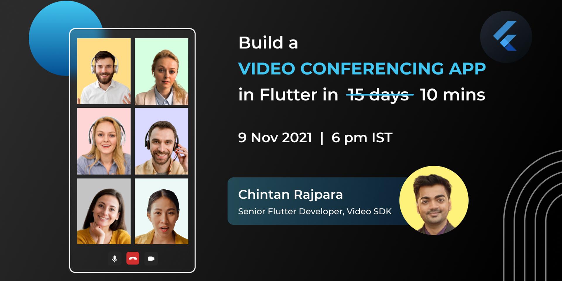 Cover Image for 🔴 Build a Video Conferencing
App in Flutter