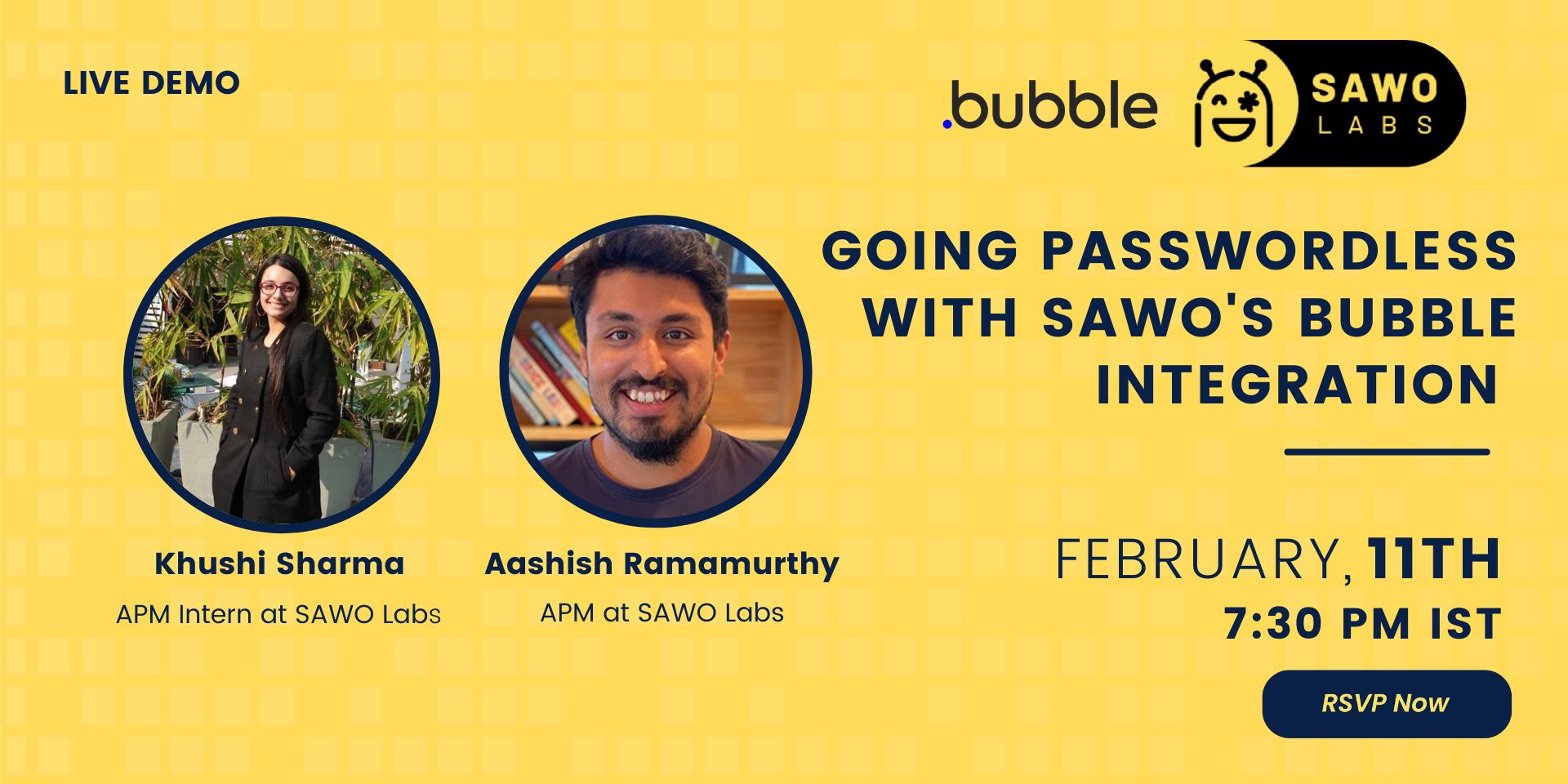 Cover Image for Going Passwordless with SAWO's Bubble Integration - Live Demo