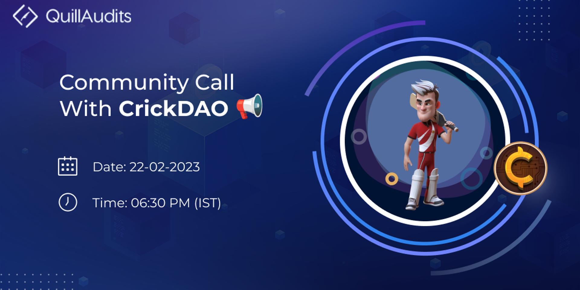 Cover Image for Community Call With CrickDAO