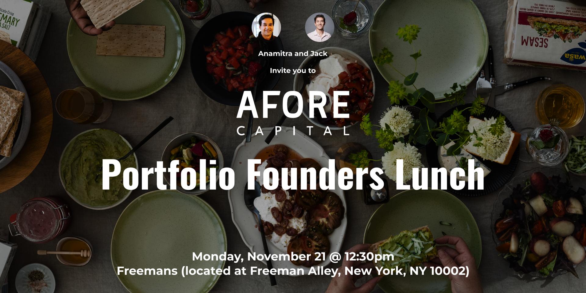 Cover Image for NYC Afore Portfolio Founders Lunch