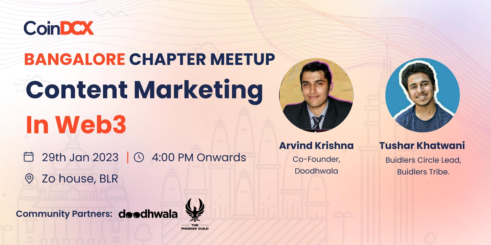 Cover Image for Bangalore Chapter Meetup - Content Marketing in Web3