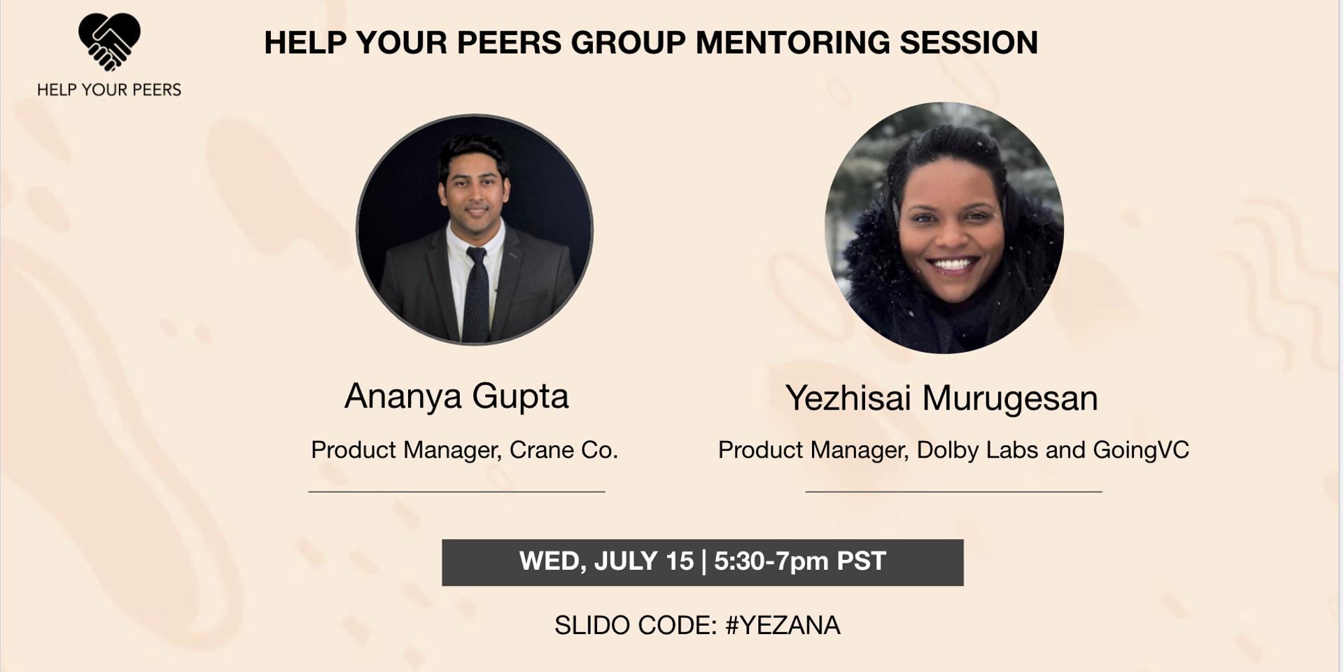Cover Image for HYP: Mentoring session with Ananya and Yezhisai