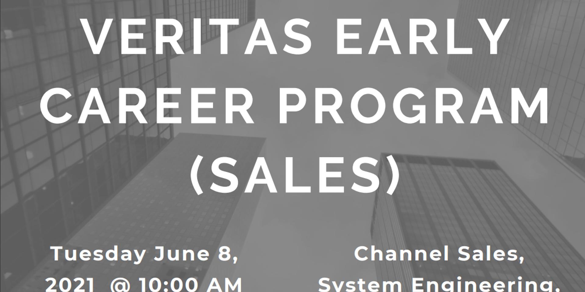 Cover Image for LinkedIn Live: Veritas Early Career Program (Sales)