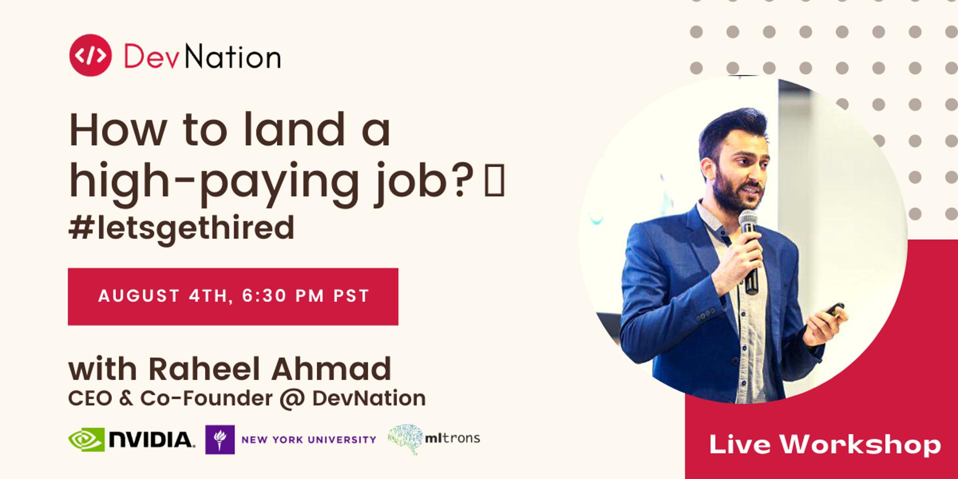 Cover Image for [Workshop] How to land a high-paying job? #letsgethired