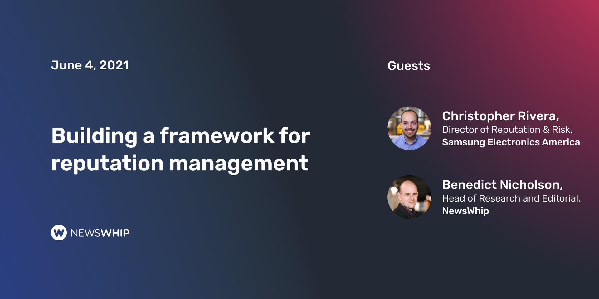 Cover Image for Building a framework for reputation management