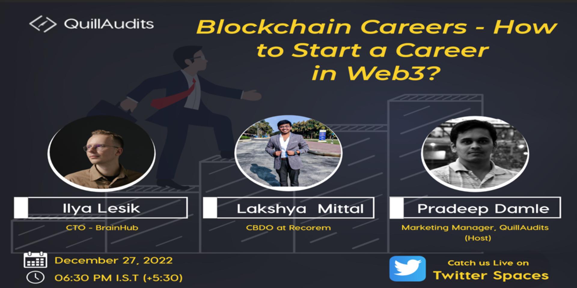 Cover Image for Blockchain Careers - How to Start a Career in Web3?