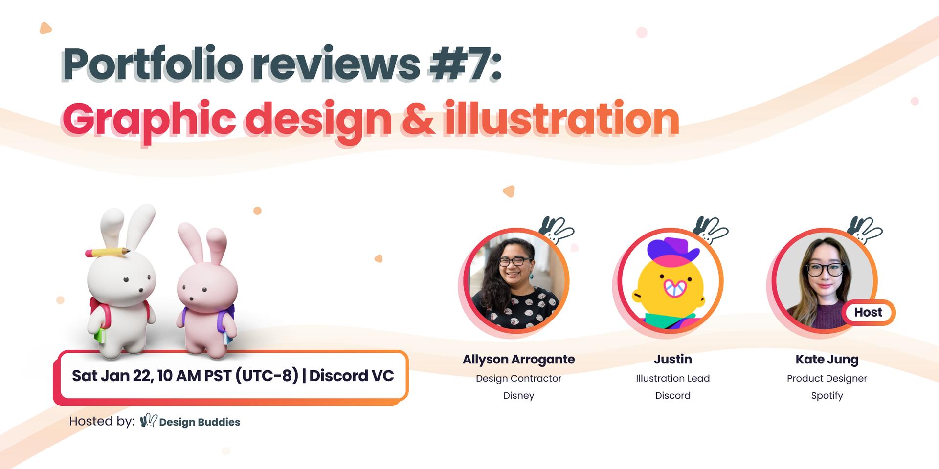 Cover Image for Design Buddies: Portfolio Reviews #7 - Graphic Design & Illustration