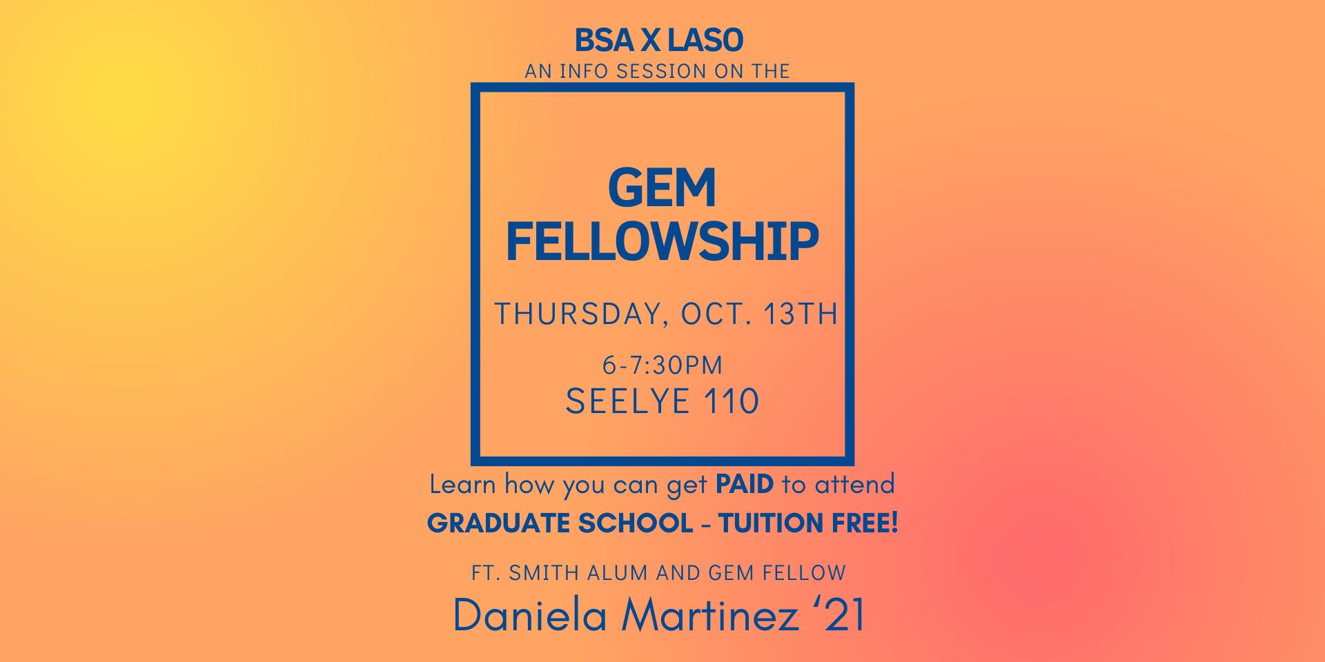 Cover Image for GEM Fellowship Info Sesh