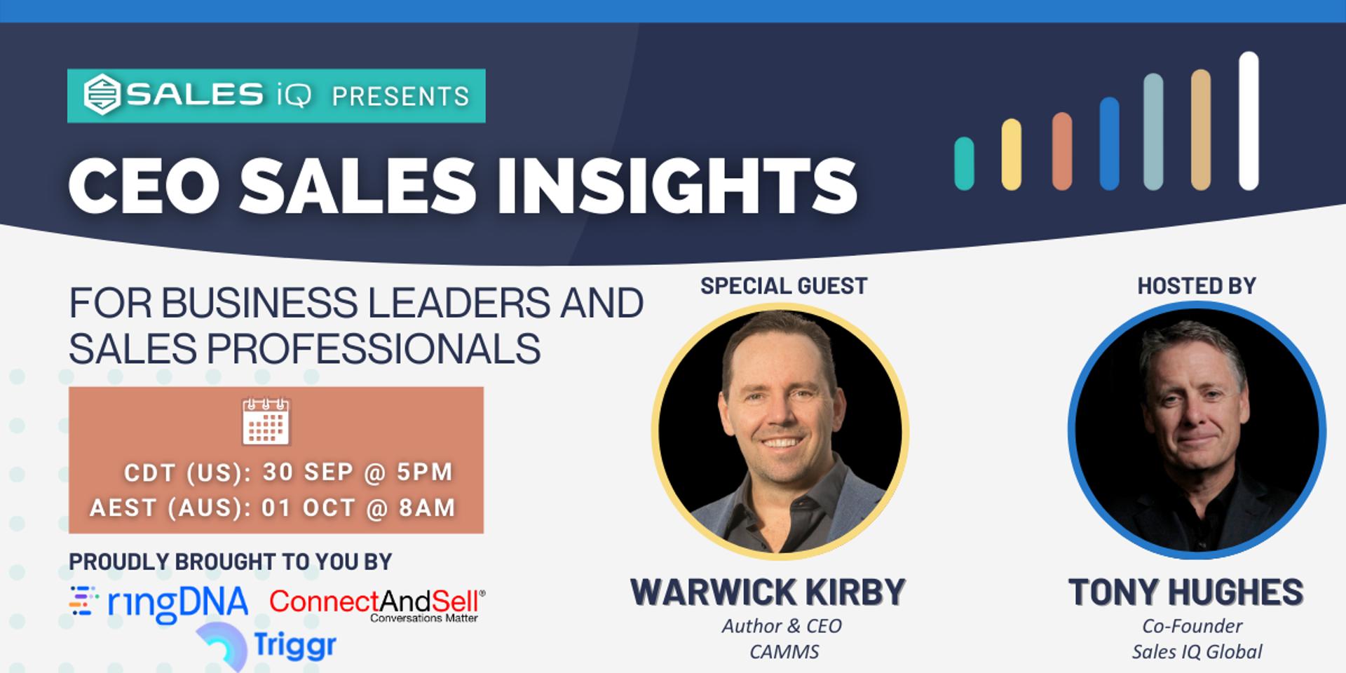 Cover Image for CEO Sales Insights with Warwick Kirby