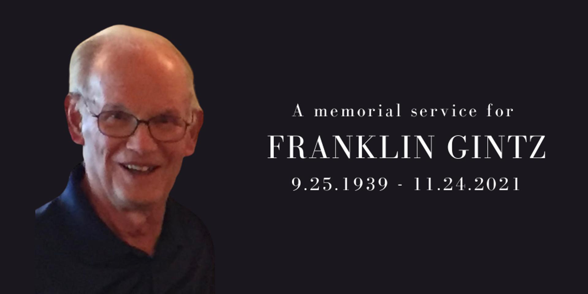 Cover Image for Funeral Service for Franklin Gintz