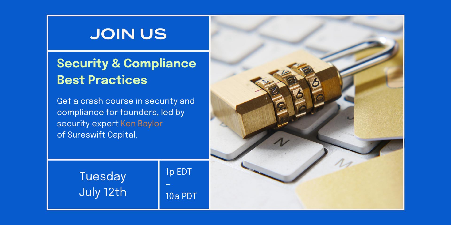 Cover Image for Security & Compliance Best Practices for Founders