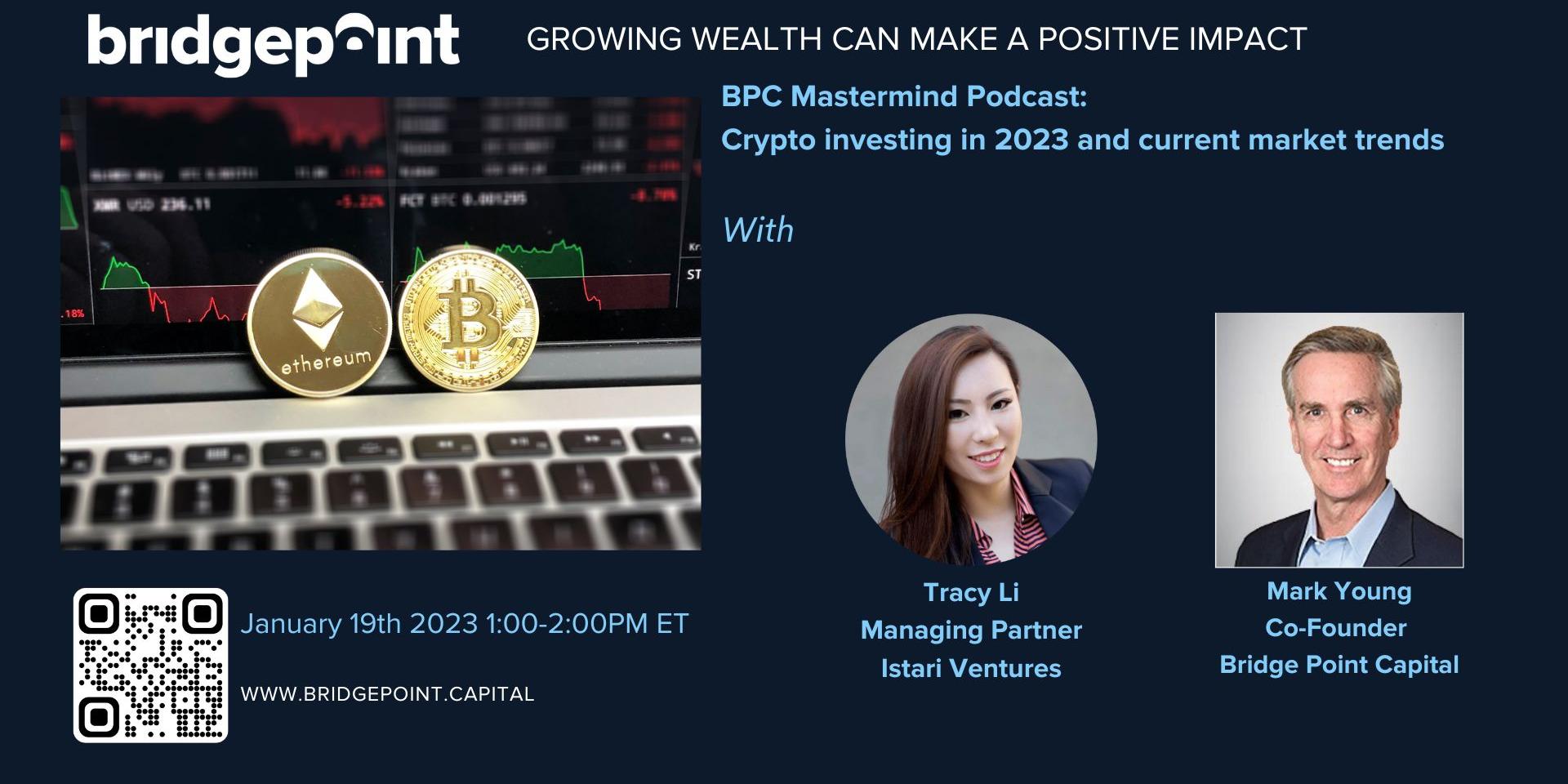Cover Image for BPC Mastermind Podcast: 
Crypto investing in 2023 and current market trends
