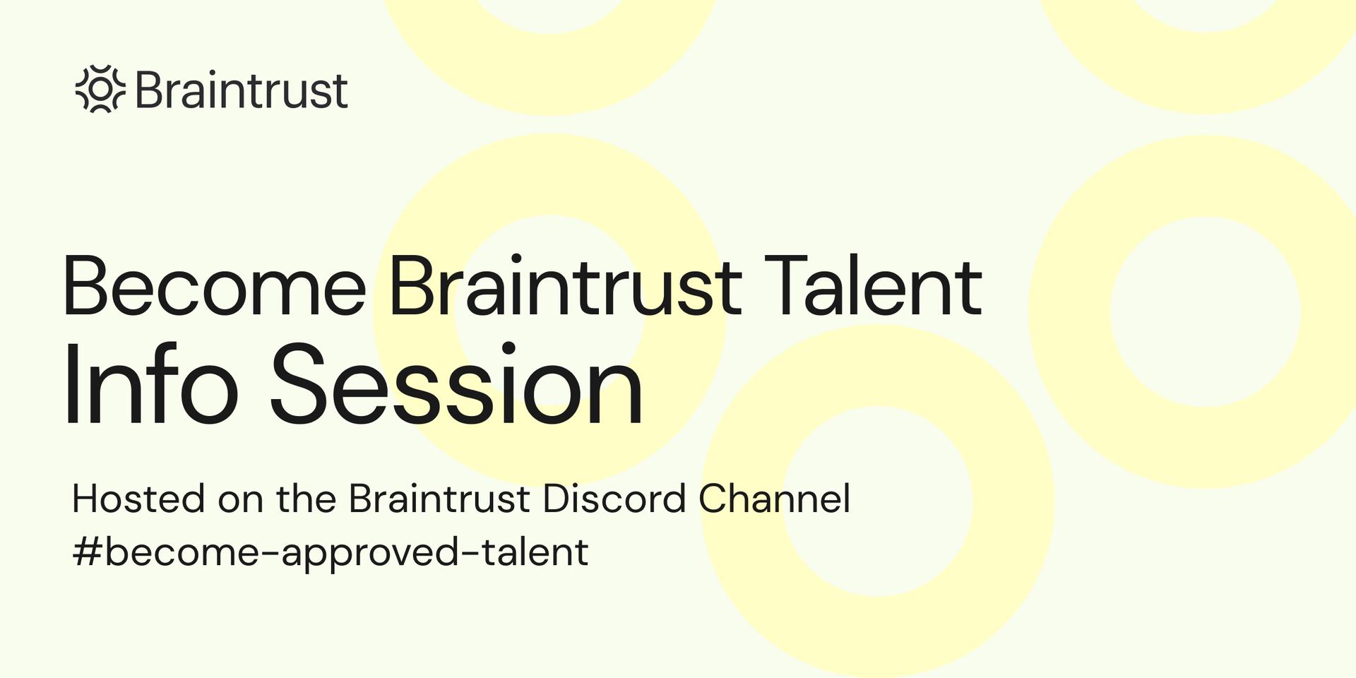 Cover Image for Become Braintrust Talent Info Session