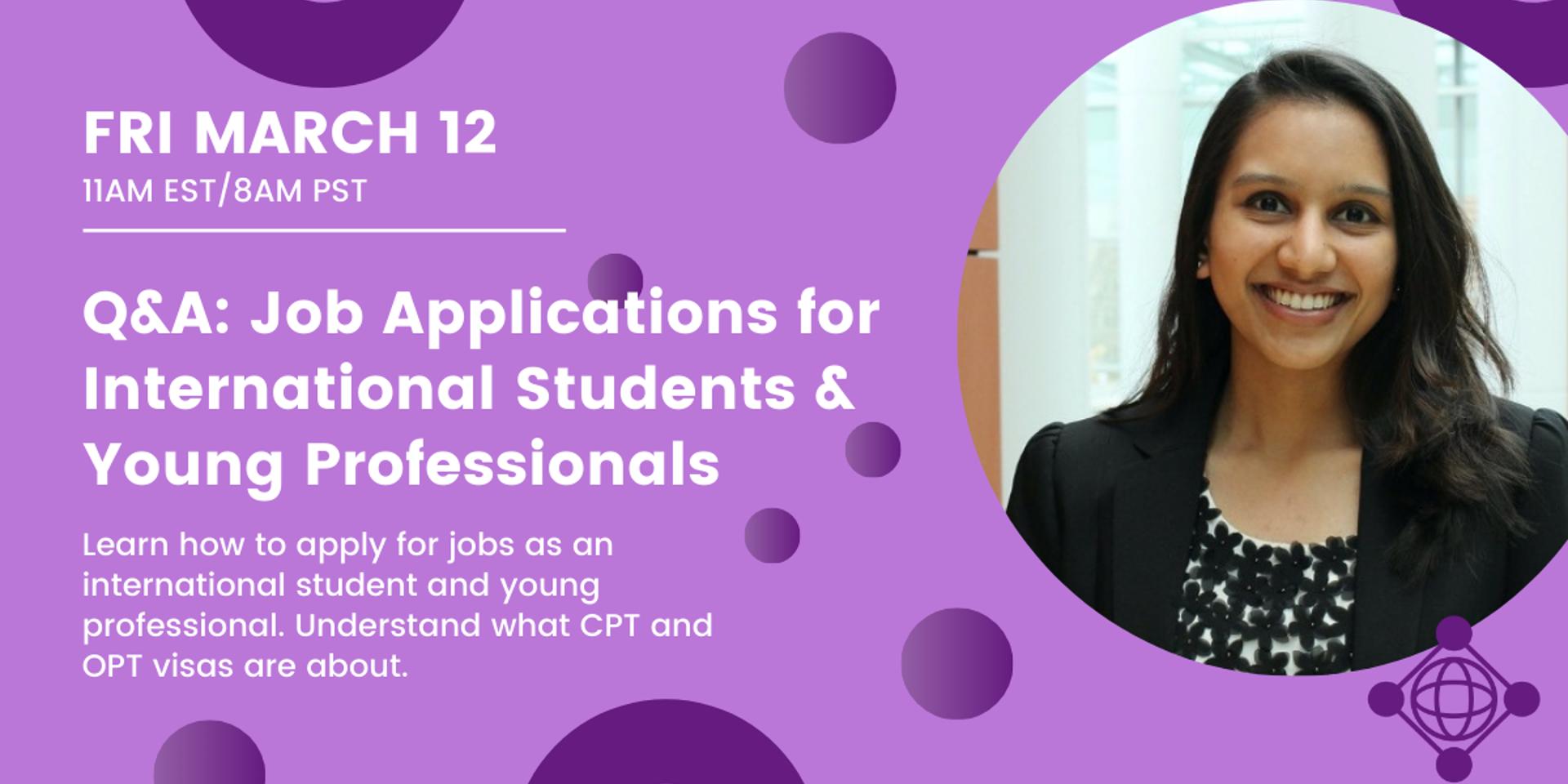 Cover Image for Job Application for International Students & Young Professionals Q&A 💼