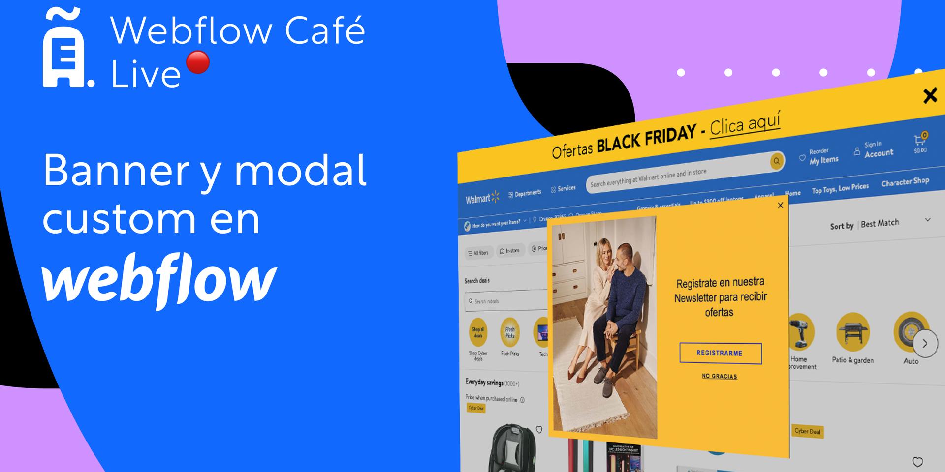 Cover Image for Banner y modal custom en Webflow