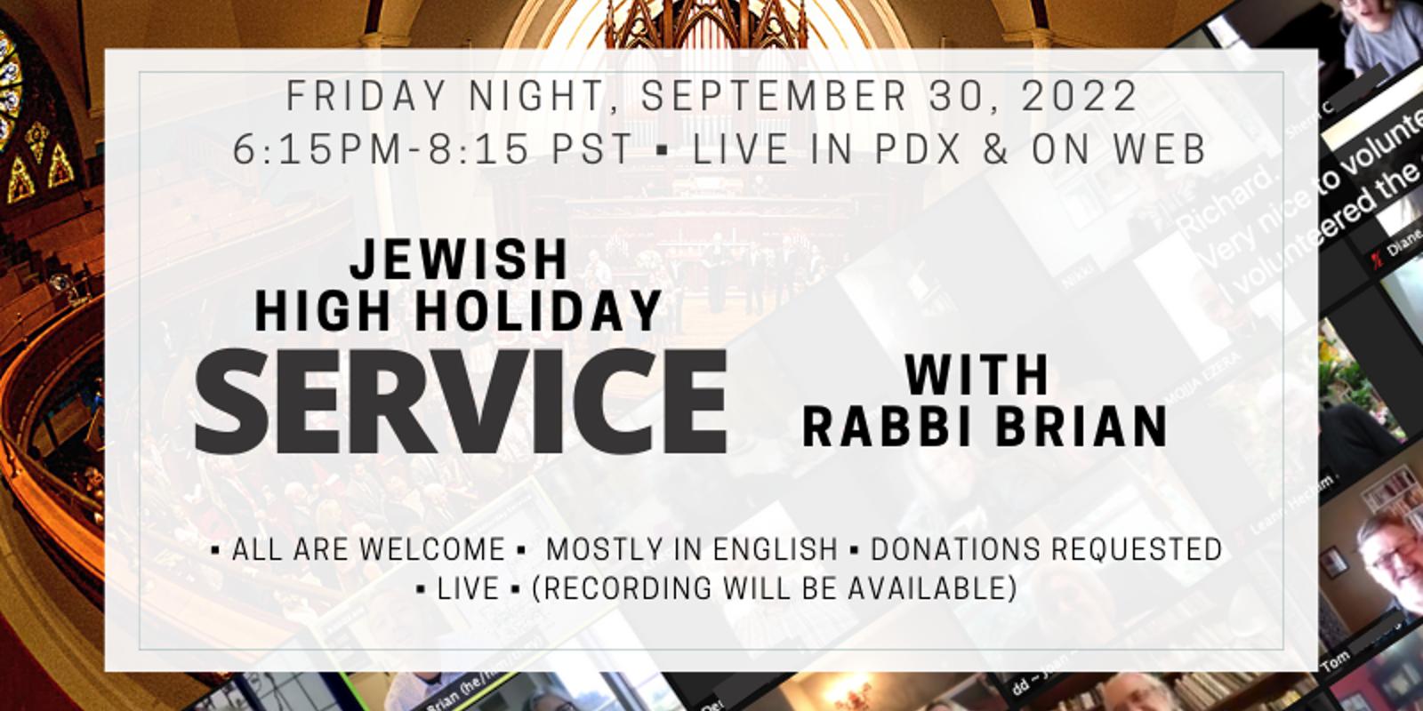 Cover Image for Jewish Holy Day Service. Outside The Box. LIVE.  Via Zoom.  And in Person. Both.