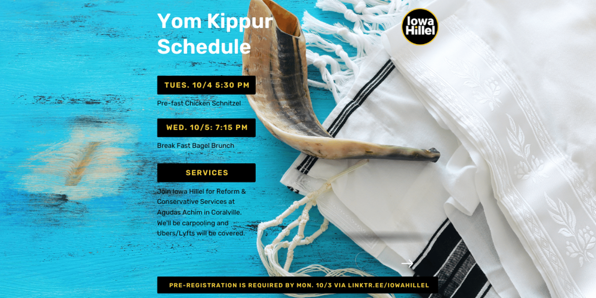 Yom Kippur PreFast & Break Fast · Luma