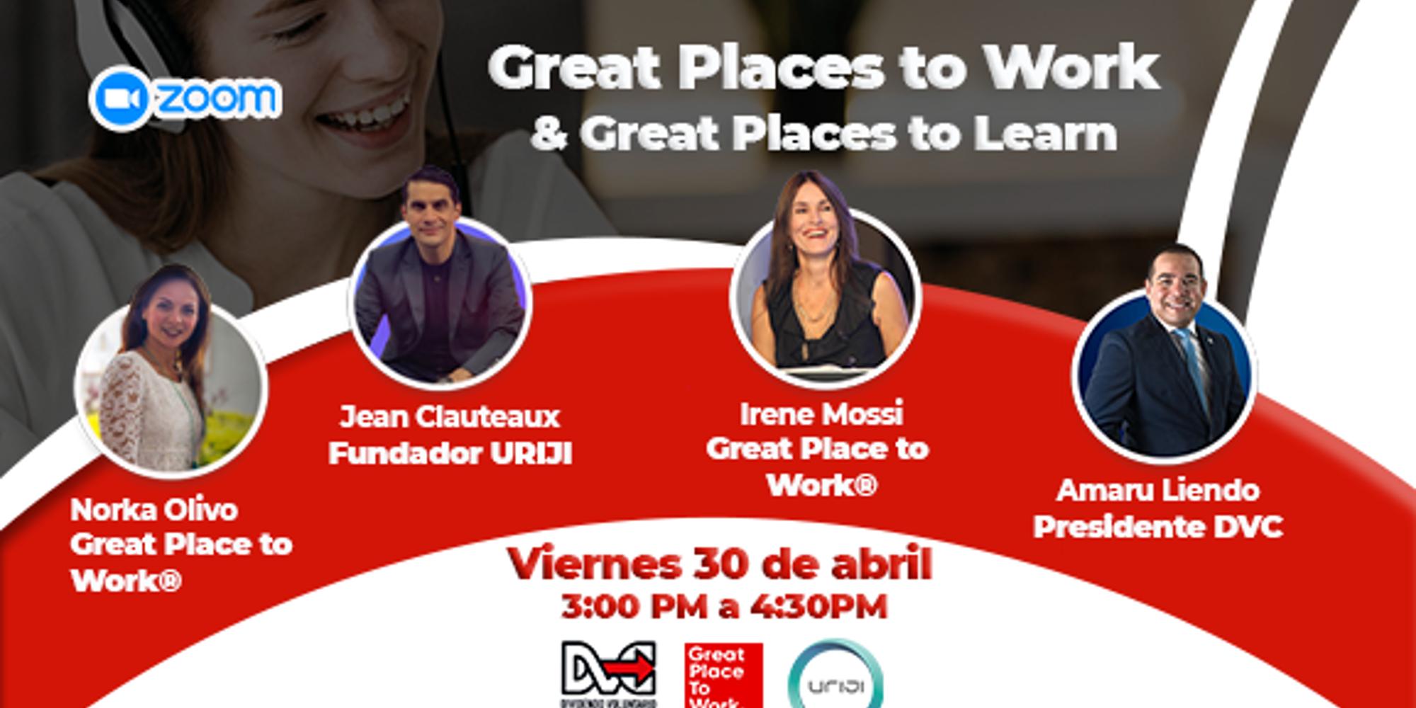 Great places to work & great places to learn. - Zoom