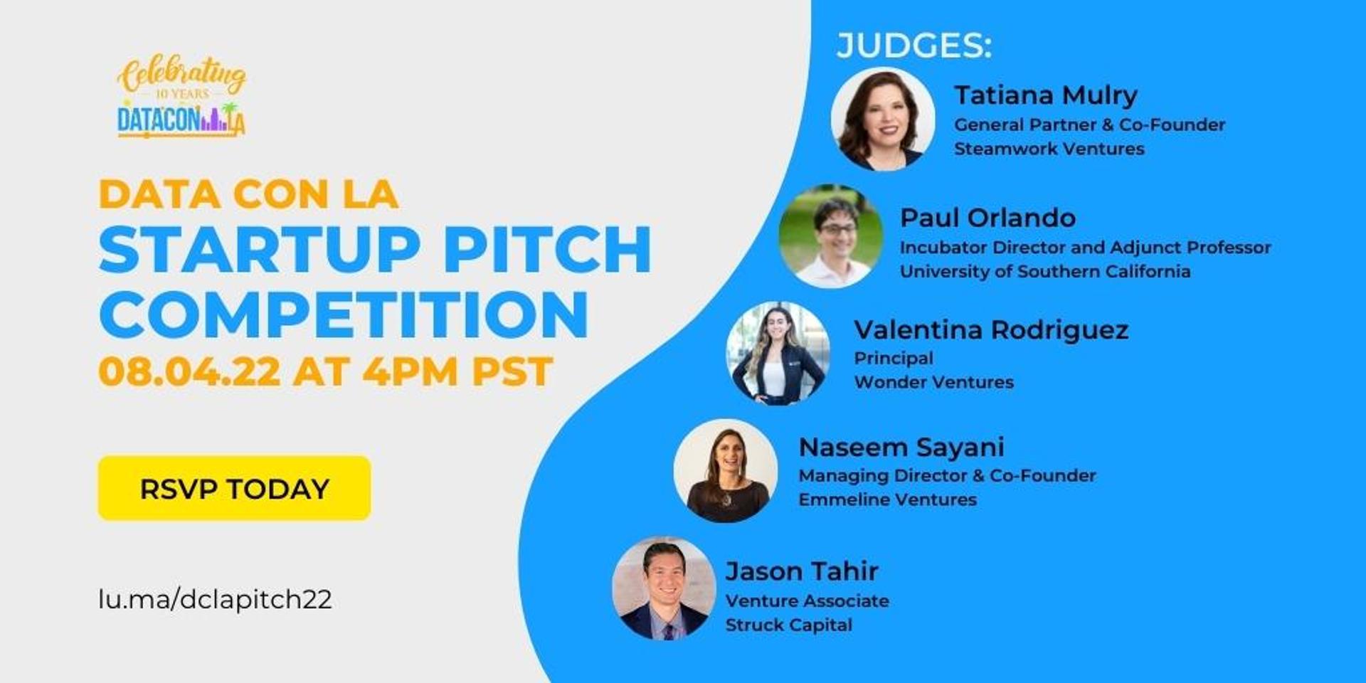 Cover Image for Data Con LA Startup Pitch Competition