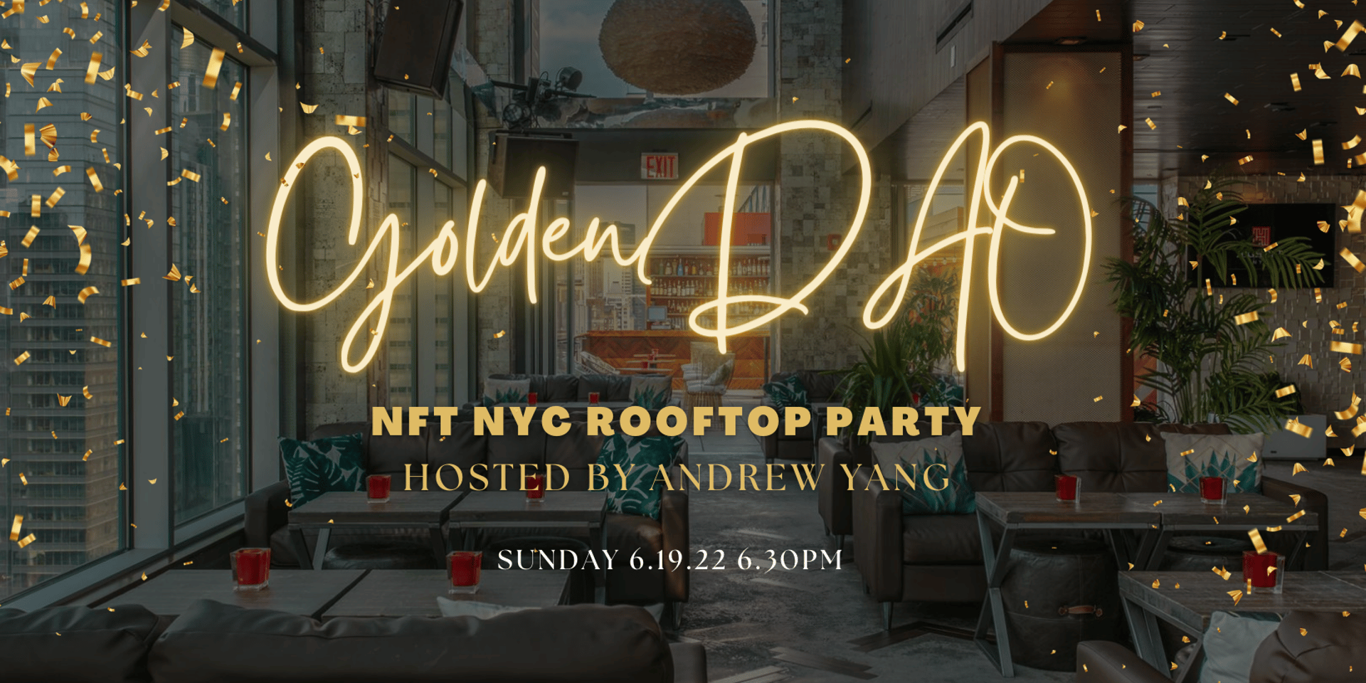 Cover Image for GoldenDAO NFT NYC Opening Rooftop Party 