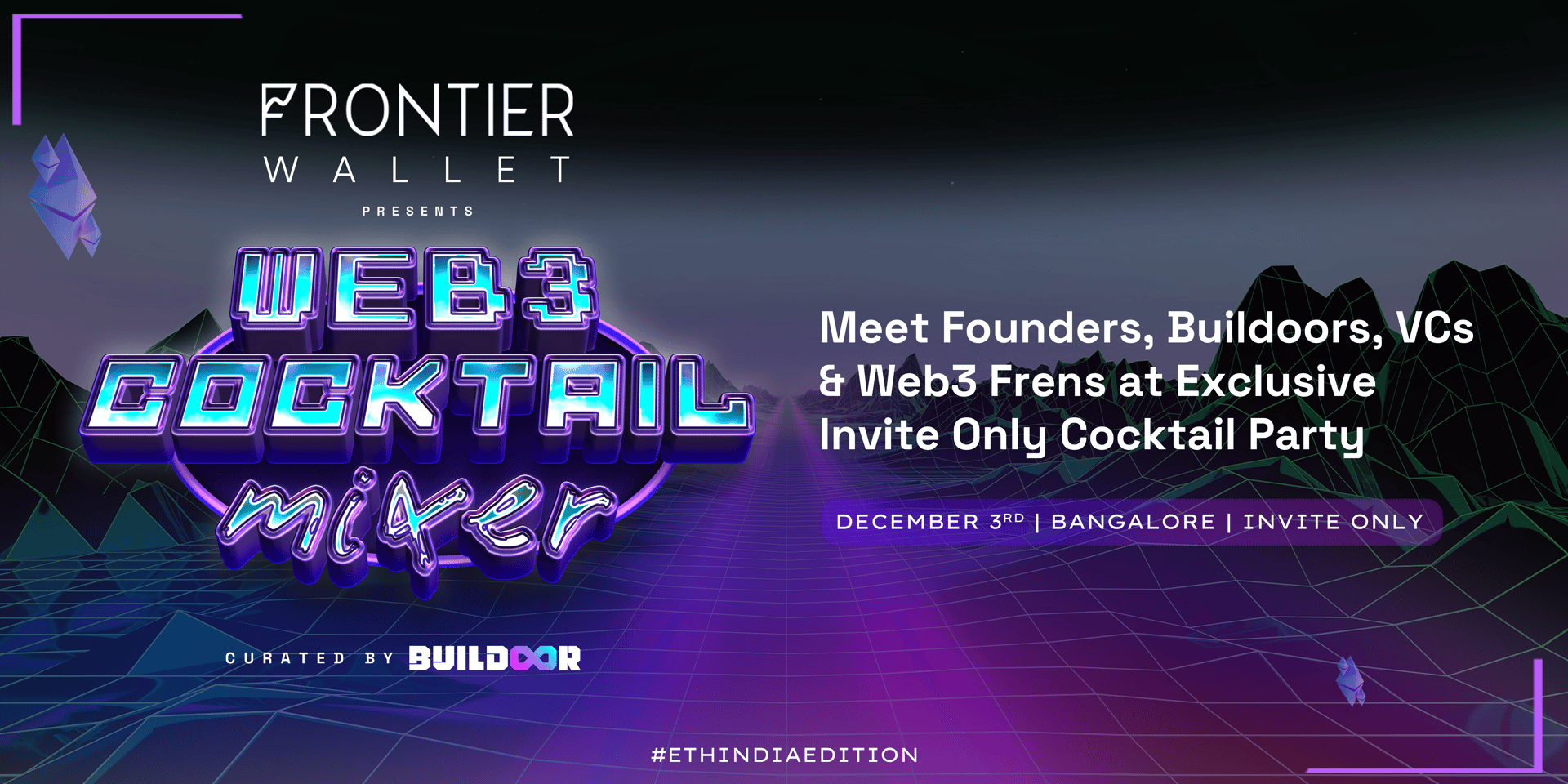 Cover Image for Frontier x Buildoor: Web3 Cocktail Mixer 🍸 #ETHIndiaEdition 🎉