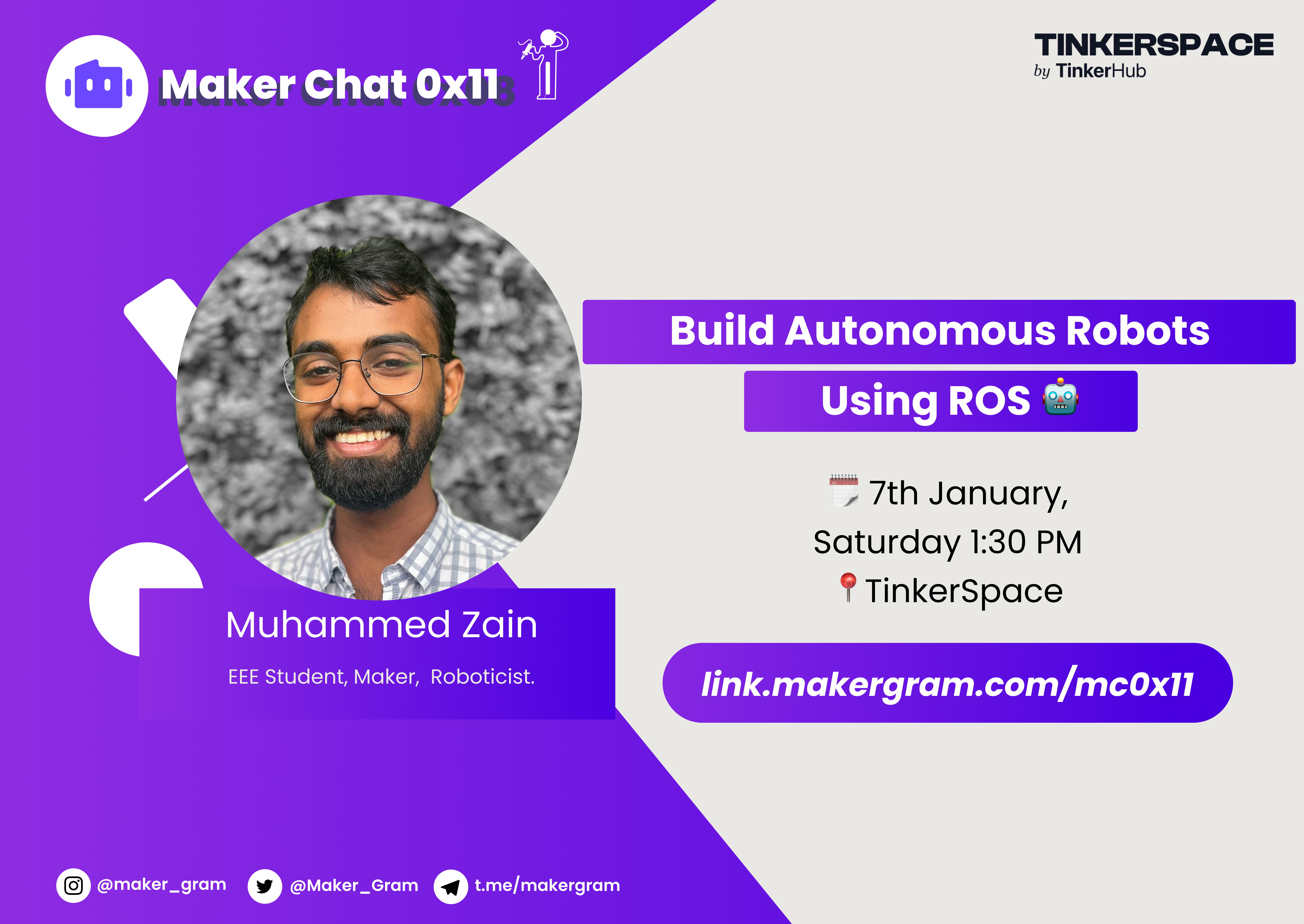 MakerChat 0x11: Build Autonomous Robots Using ROS 🤖. 